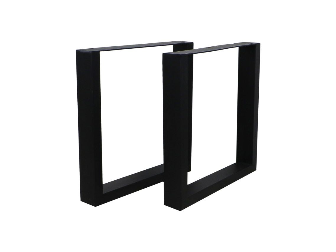 2x Modell U Tischbein Metall Schwarz
