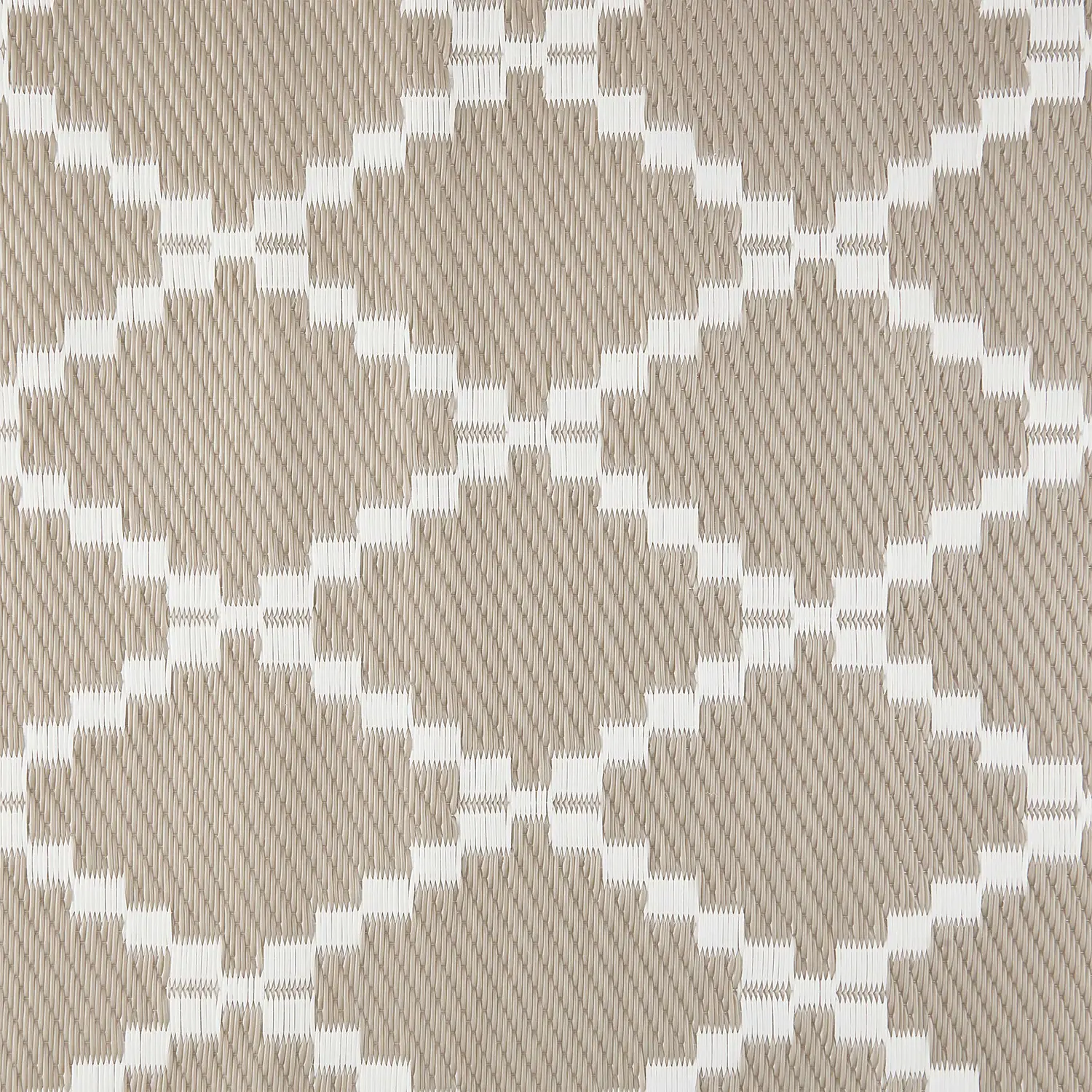 Color Clash Rauten II Outdoorteppich Natur