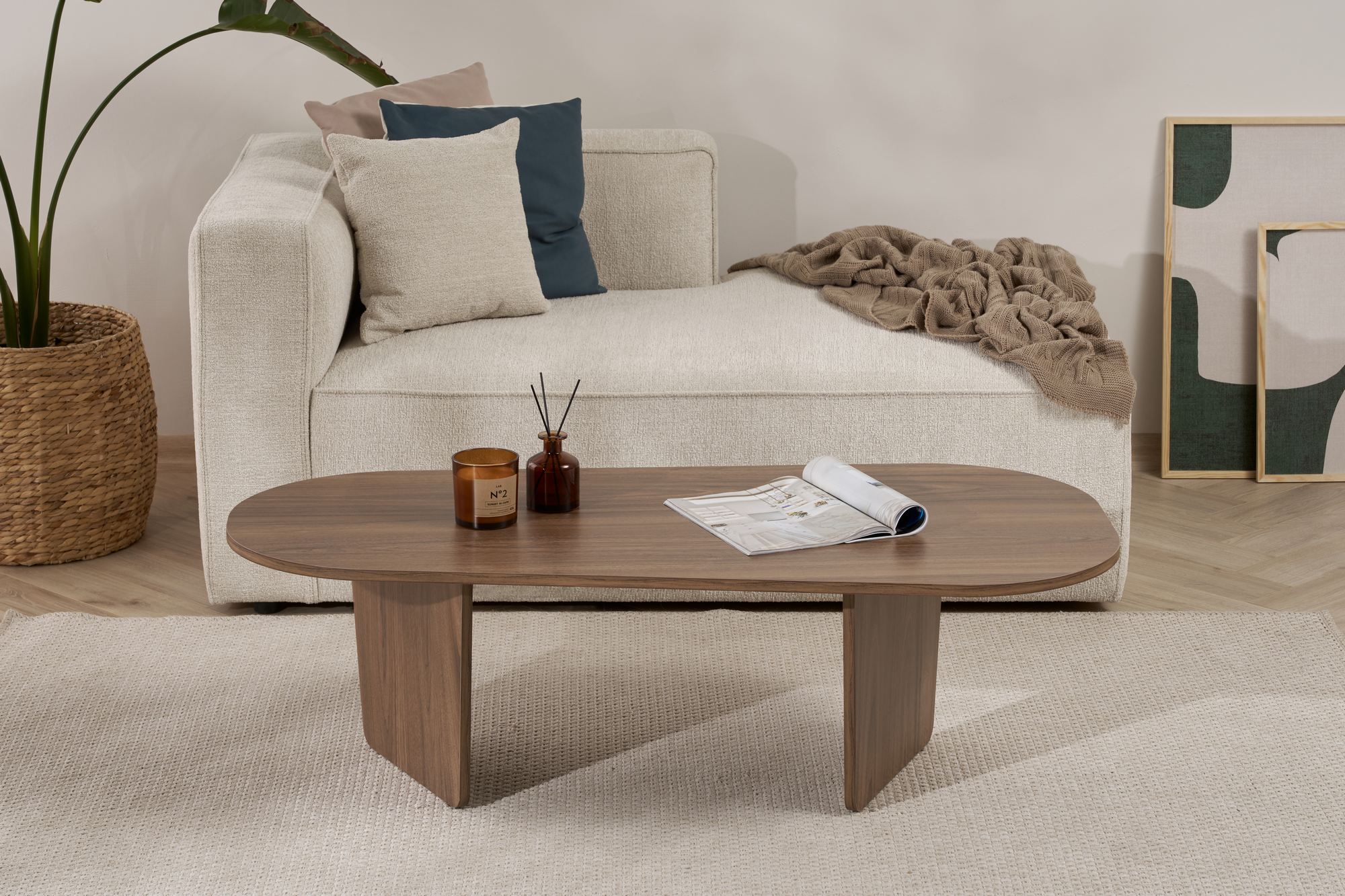 Oval Coffee Table Walnut