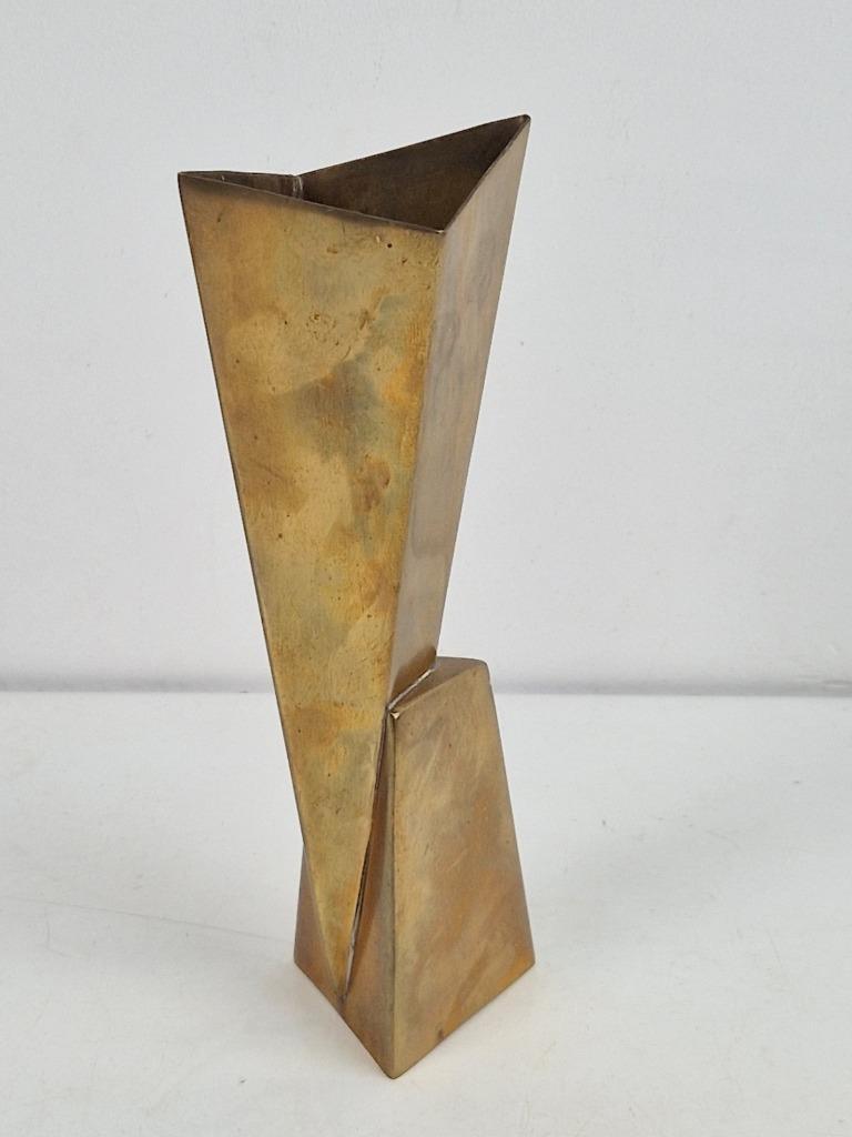Vintage Vase Messing Versilbert 1930er Jahre