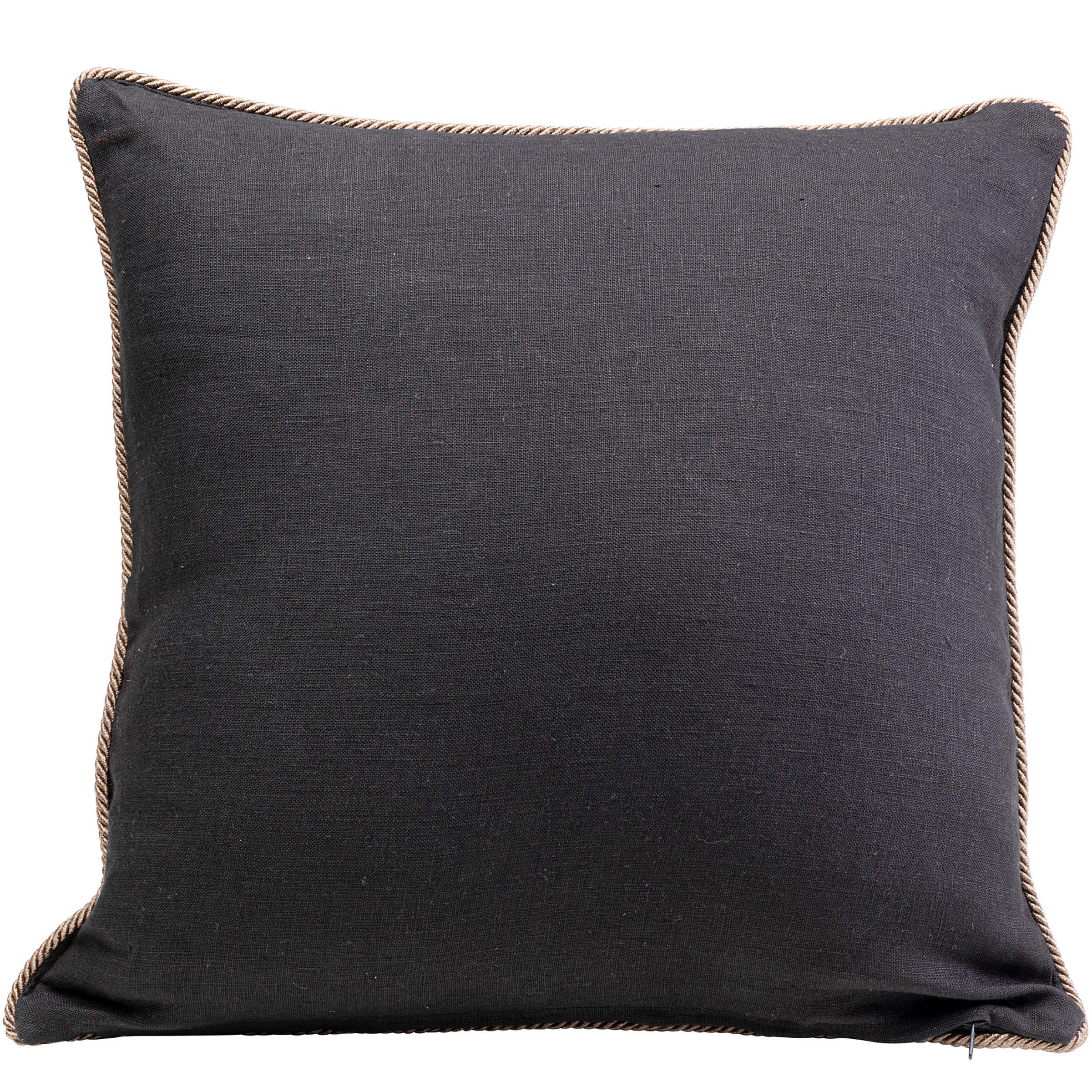 Glitter Bee Decorative Pillow Linen Black