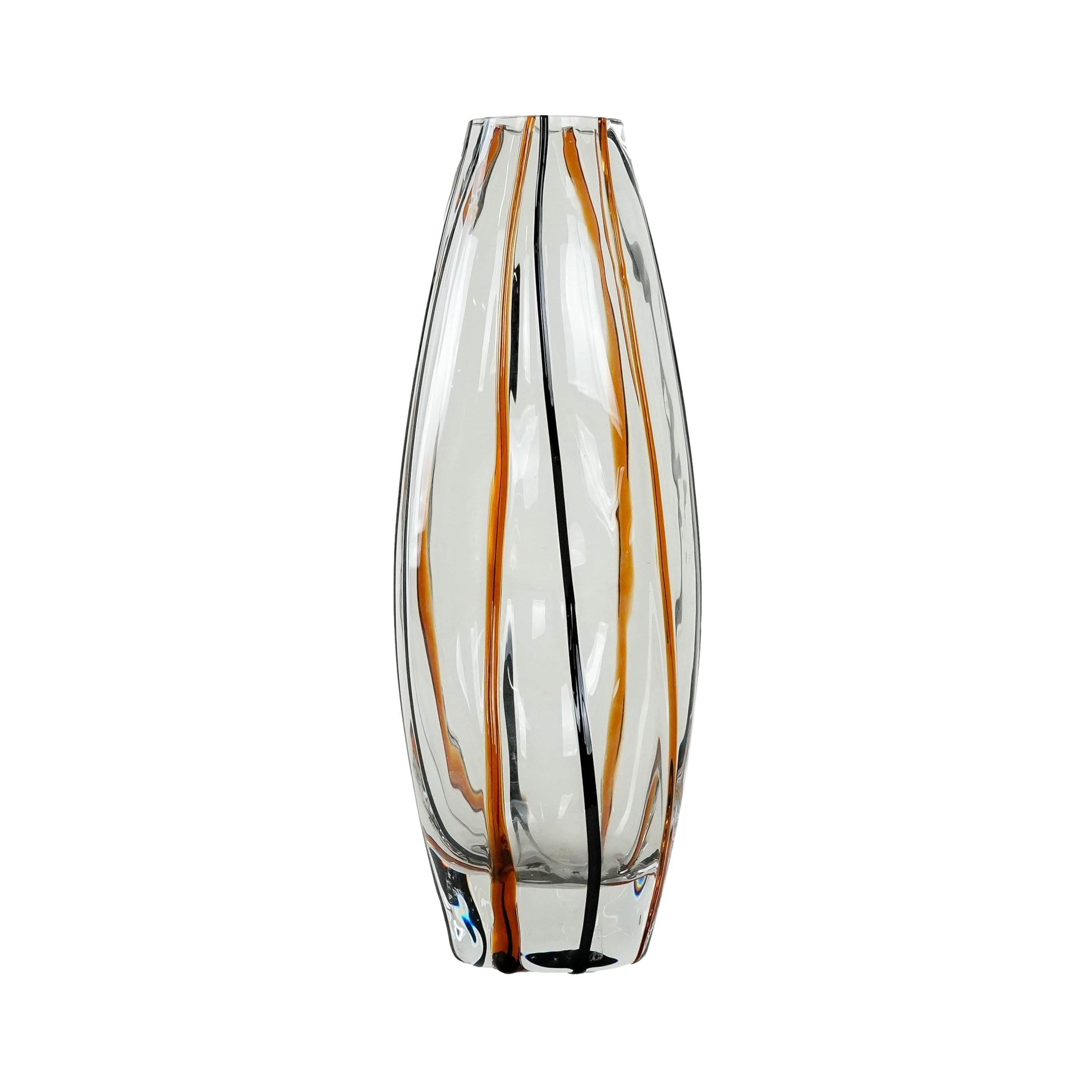 Caraffa in vetro trasparente anni '70