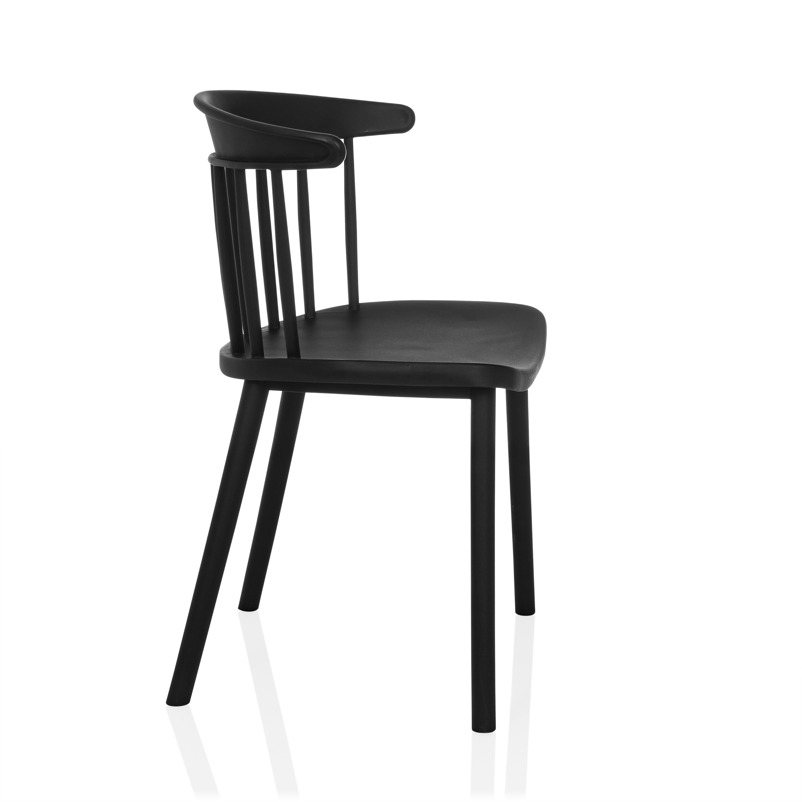 ARTIFO RIB Esszimmerstuhl Kunststoff Schwarz