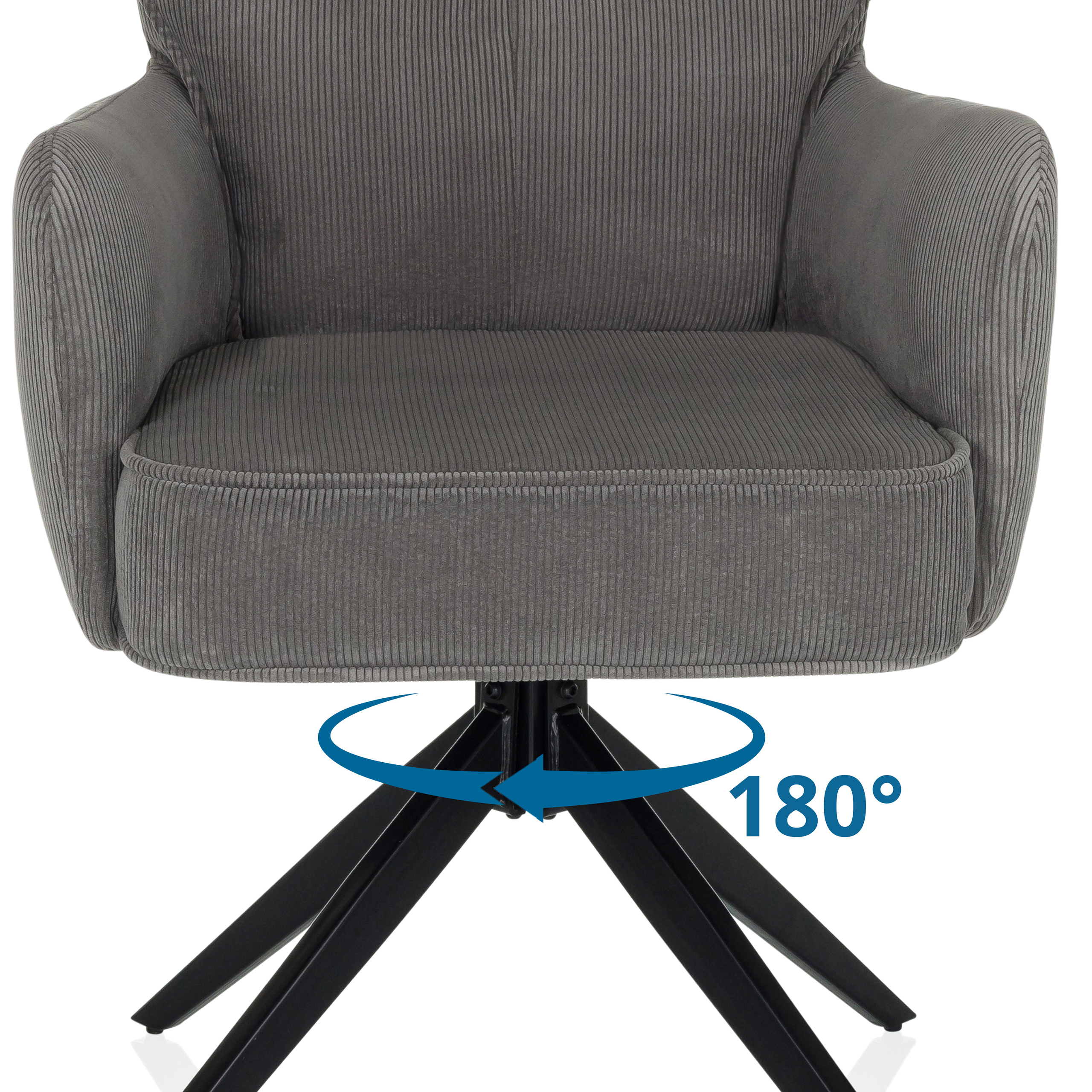 TARUGO Drehstuhl Stoff Grau