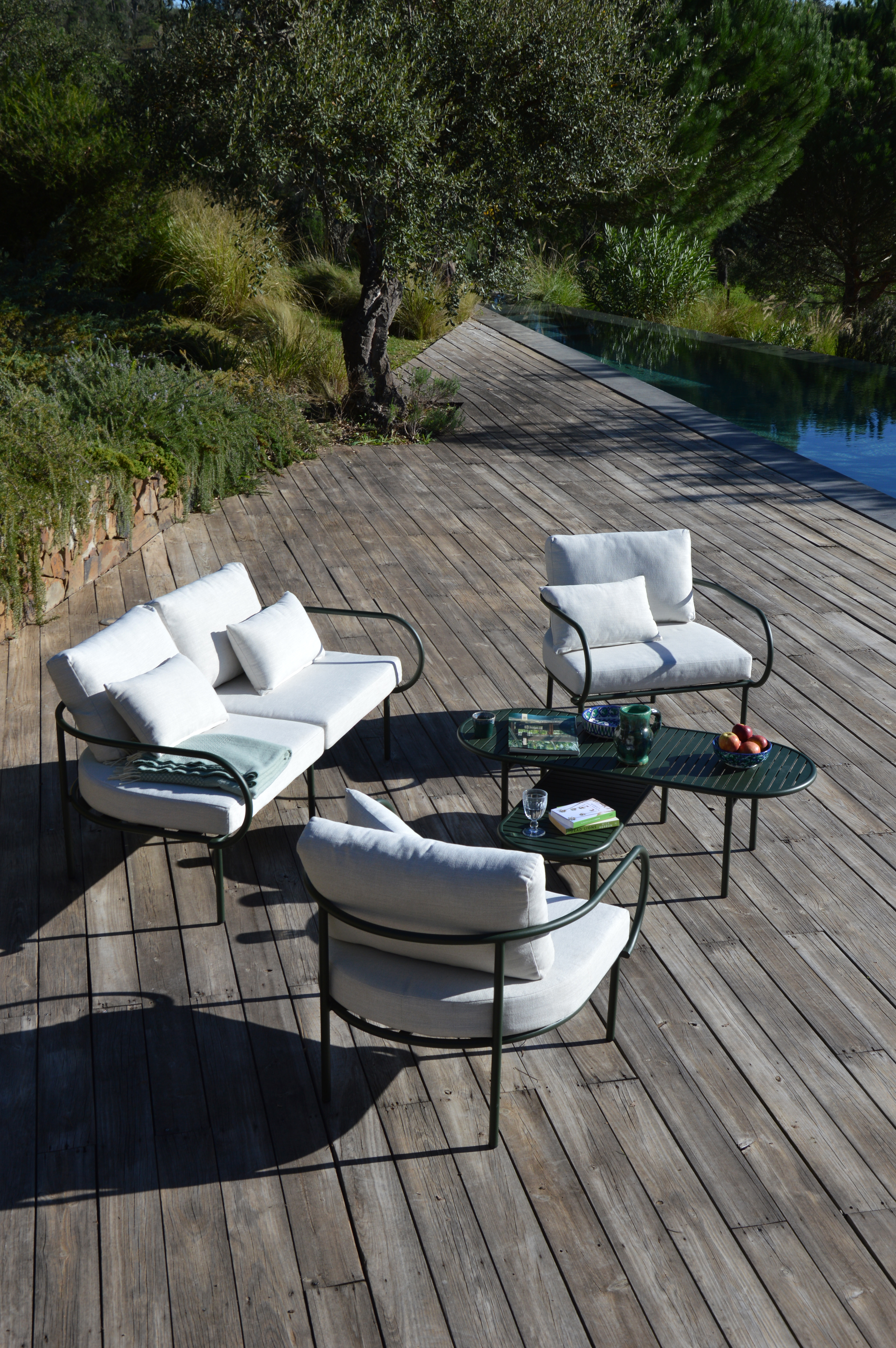 L44 Set lounge verde