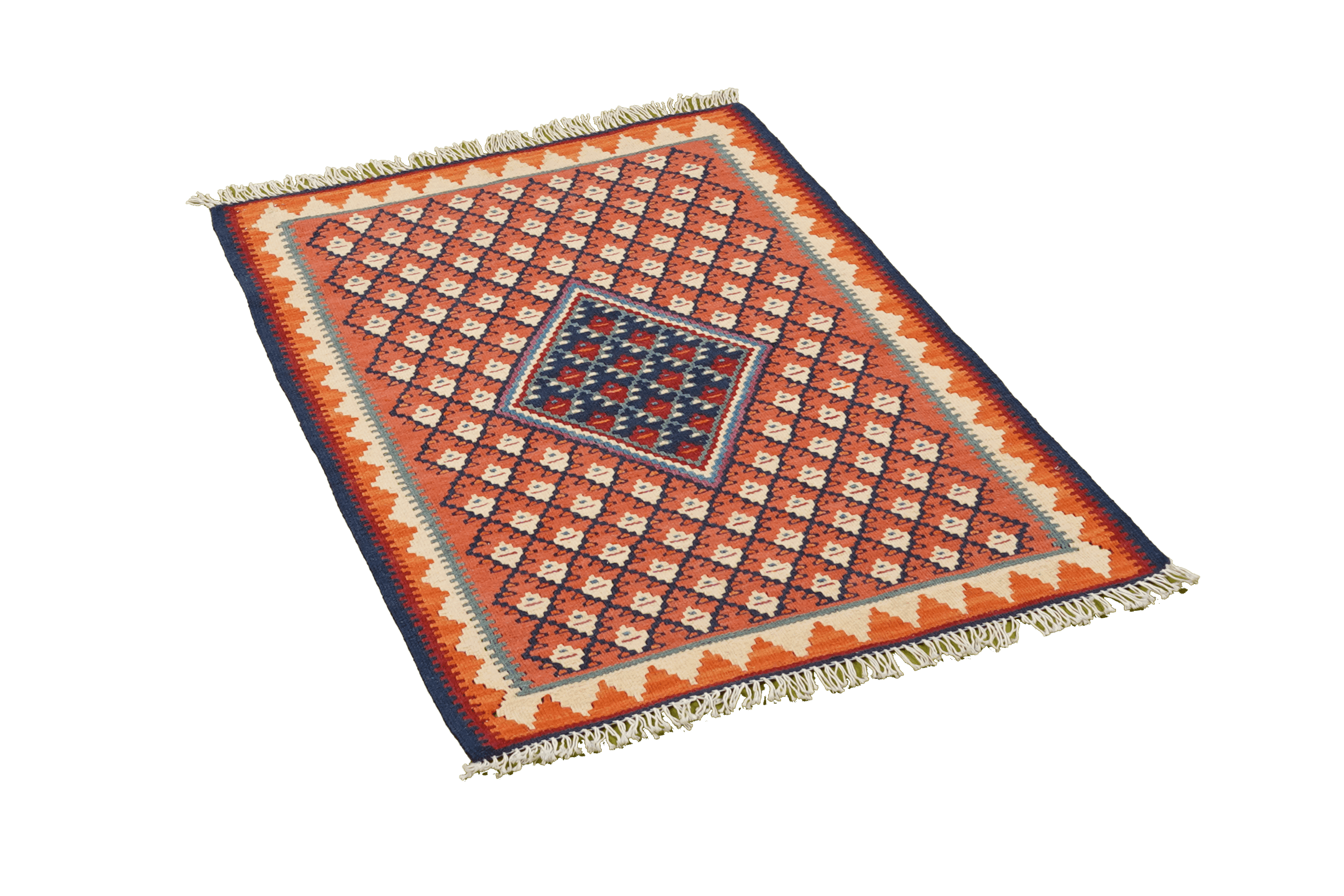 Kilim Senneh Teppich Braun