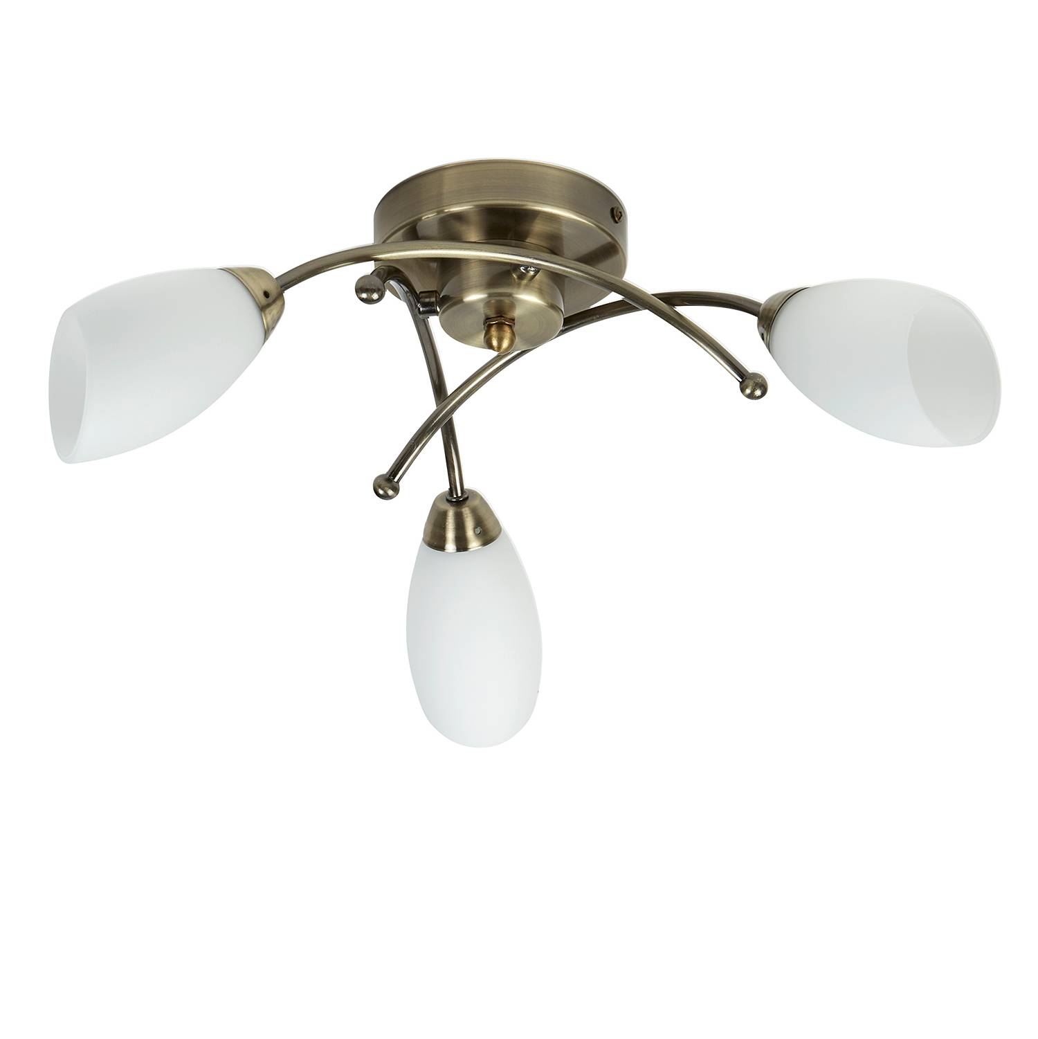 Ceiling Light Opera 3-Light Frosted Glass Steel