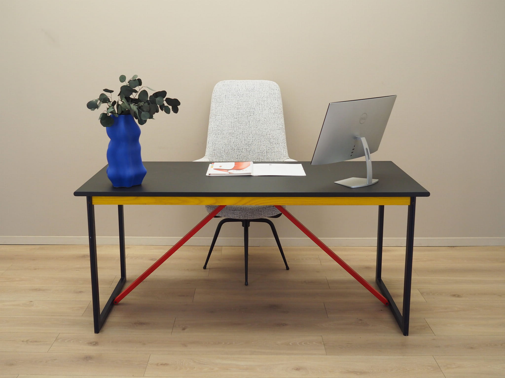 Desk Acacia wood 1980s