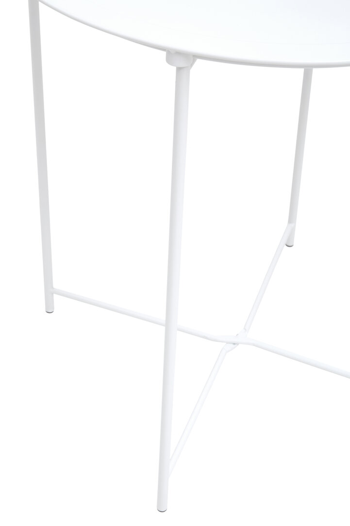 Acero Tavolino rotondo metallo bianco