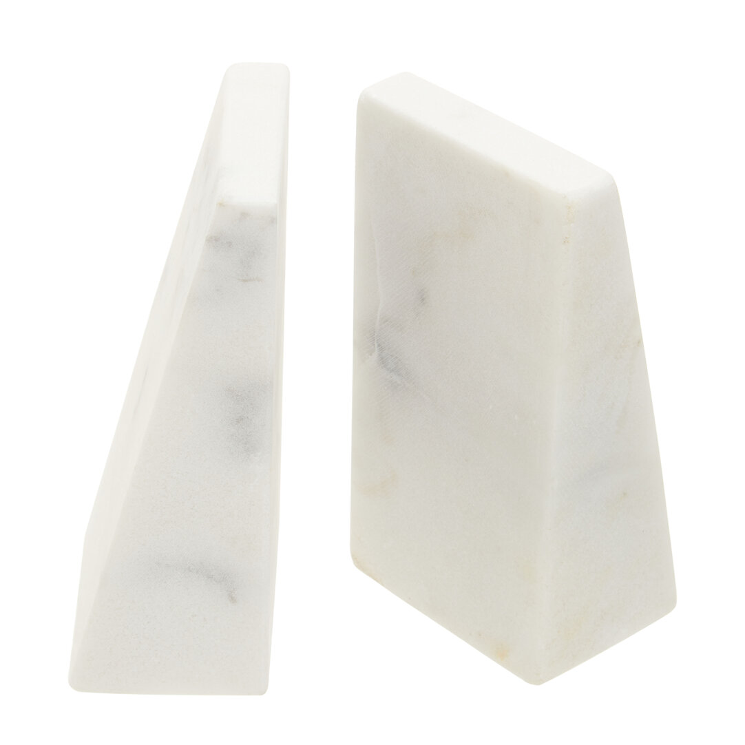 2x Marris White Marble Buchstützen
