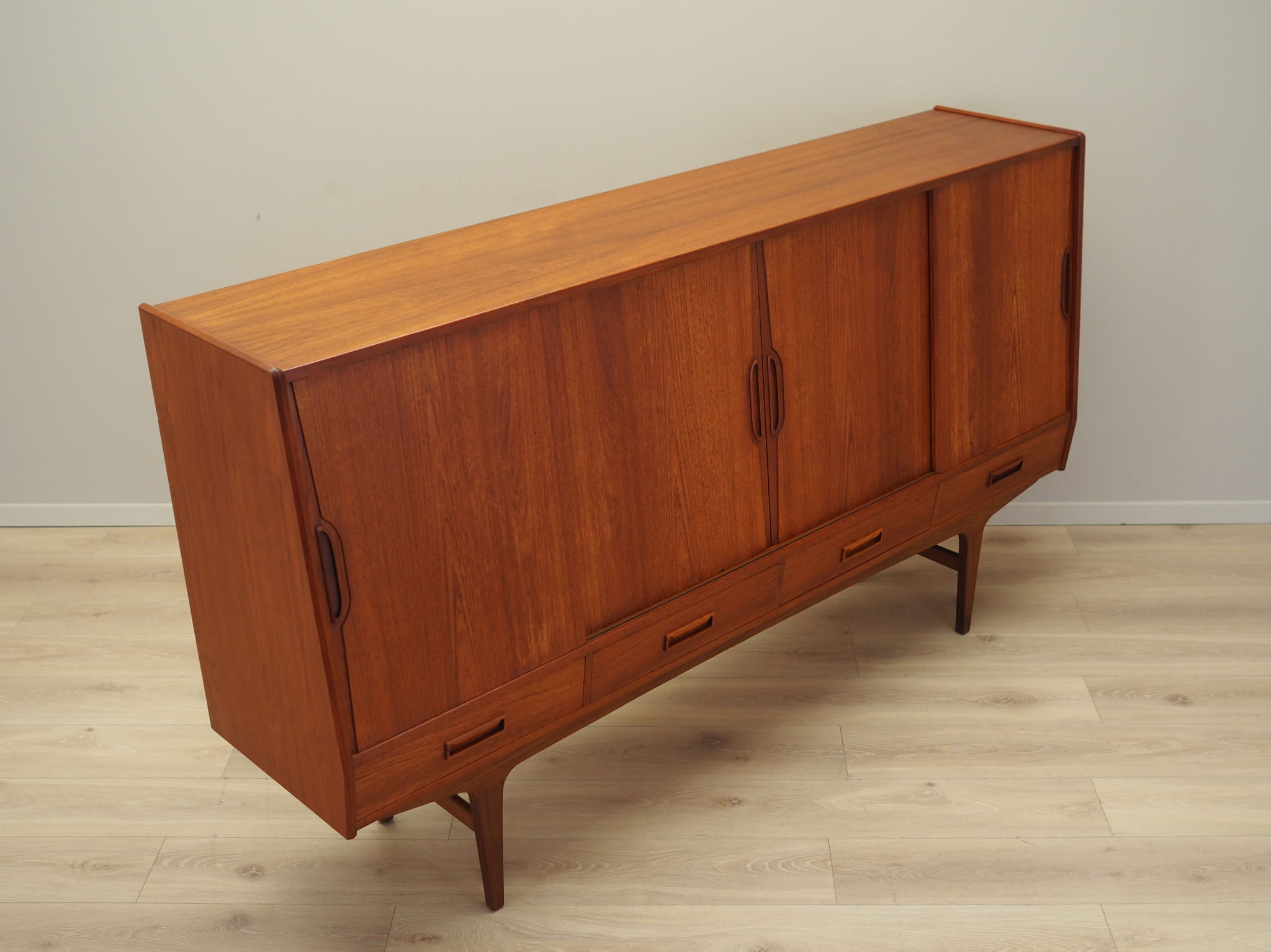 Highboard Holz Braun 1960er Jahre