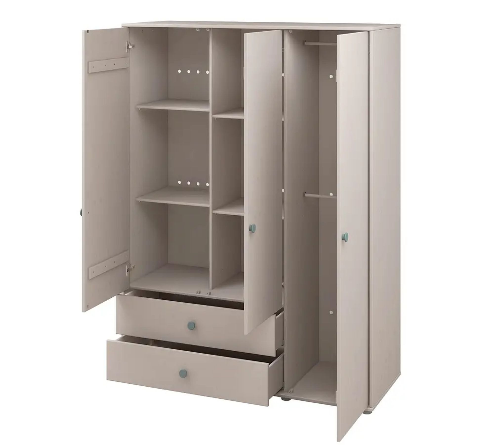 Kleiderschrank Extra Hoch Holz Taupe