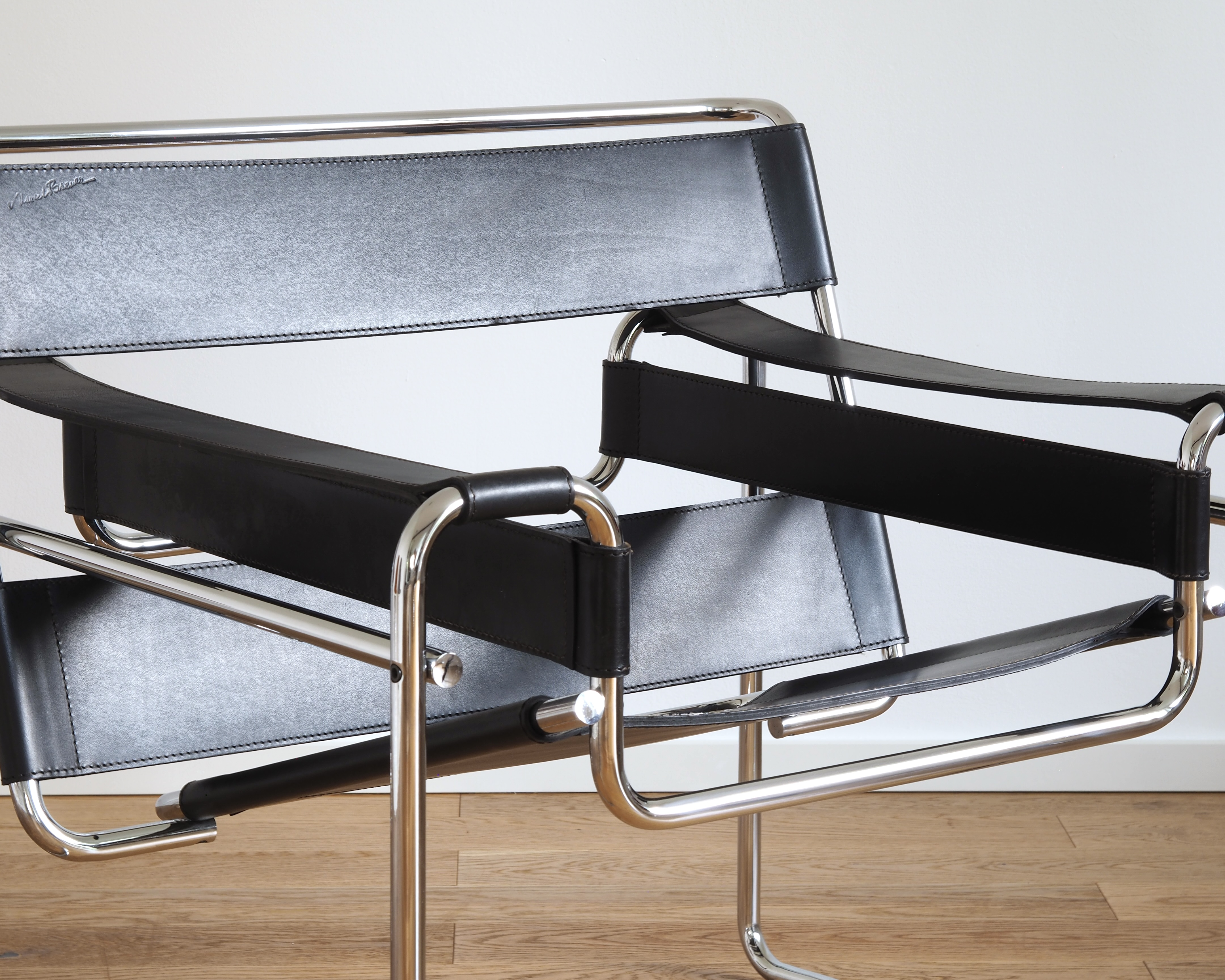 Marcel Breuer Wassily Chair Leder Schwarz