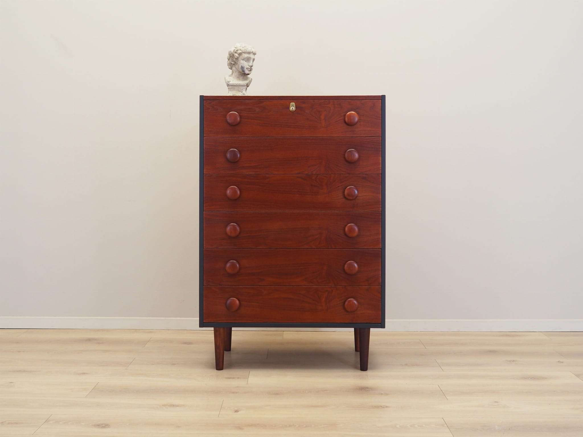 Vintage chest of drawers Teak wood Brown 1970s