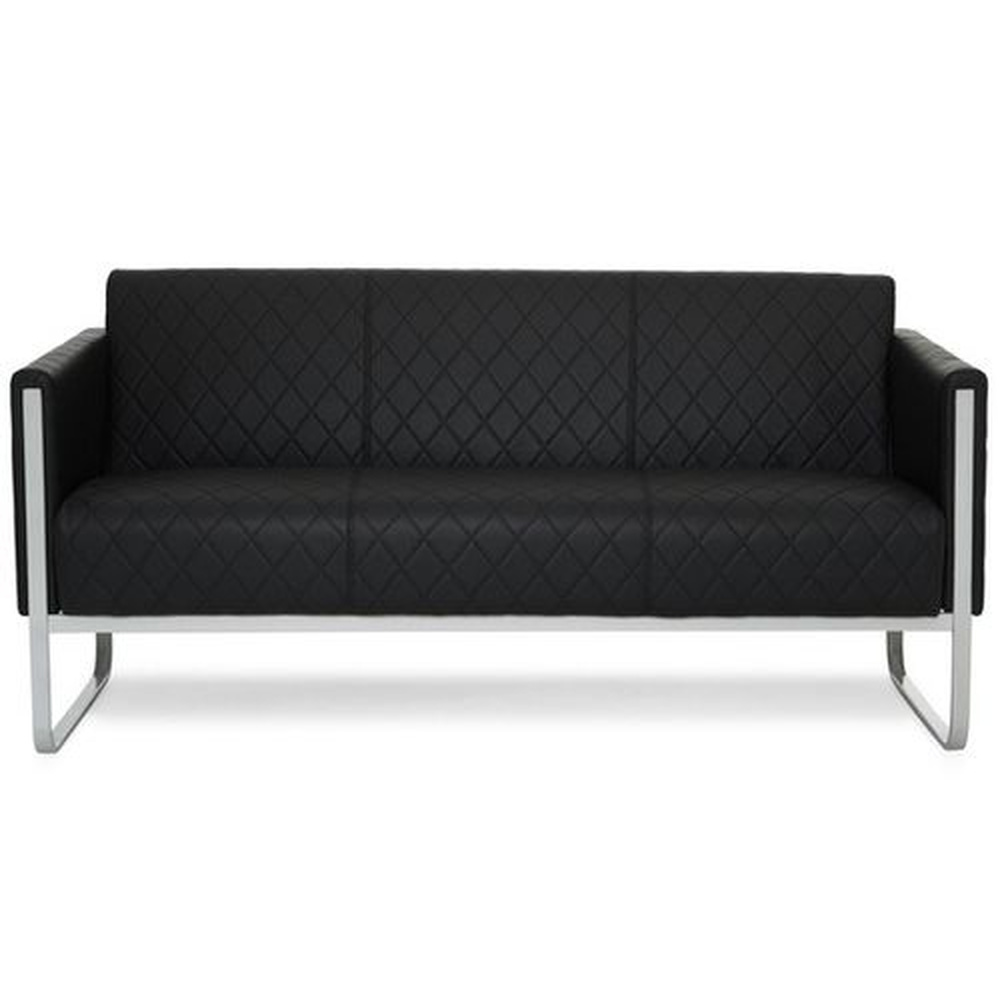 ARUBA STEP 3-Sitzer Sofa Kunstleder Schwarz