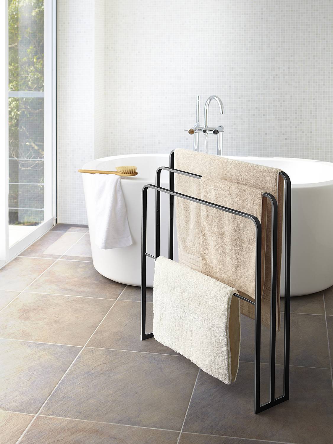 Tower Handtuchhalter Stahl Schwarz