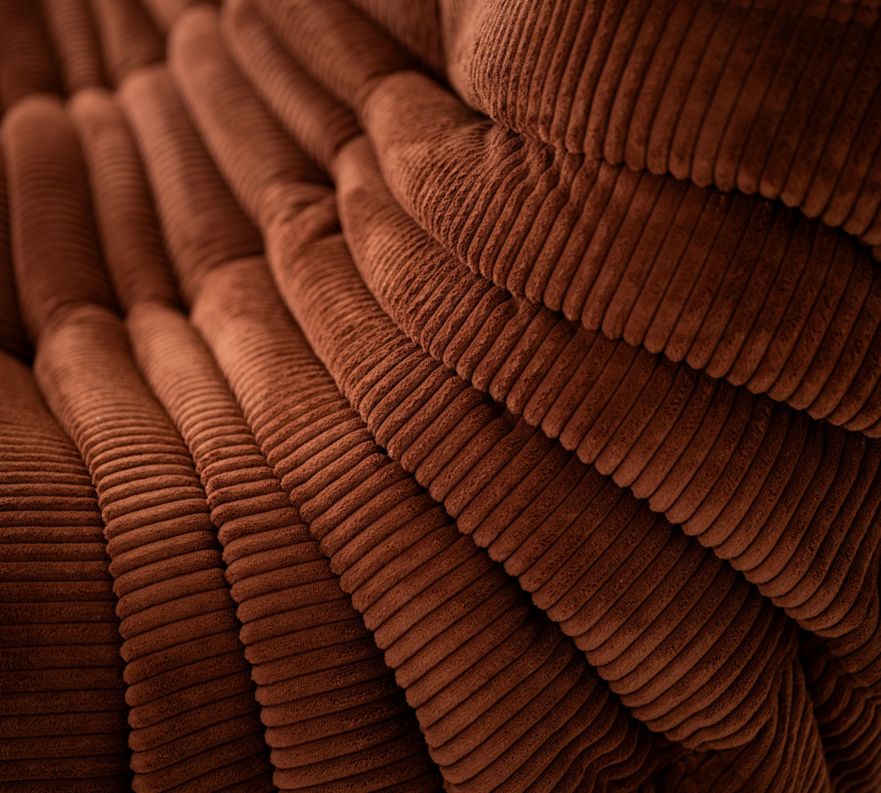 Togo Sofa 3-Seater Cord Coral