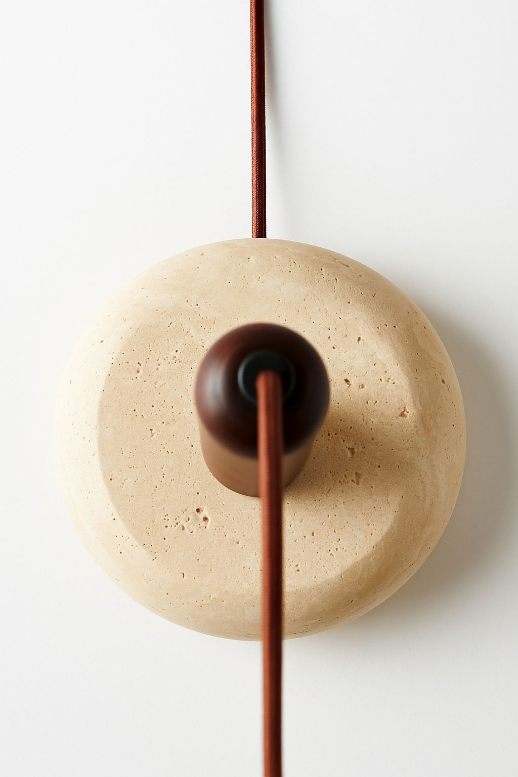 Worm Pendant Light Walnut Wood Brown