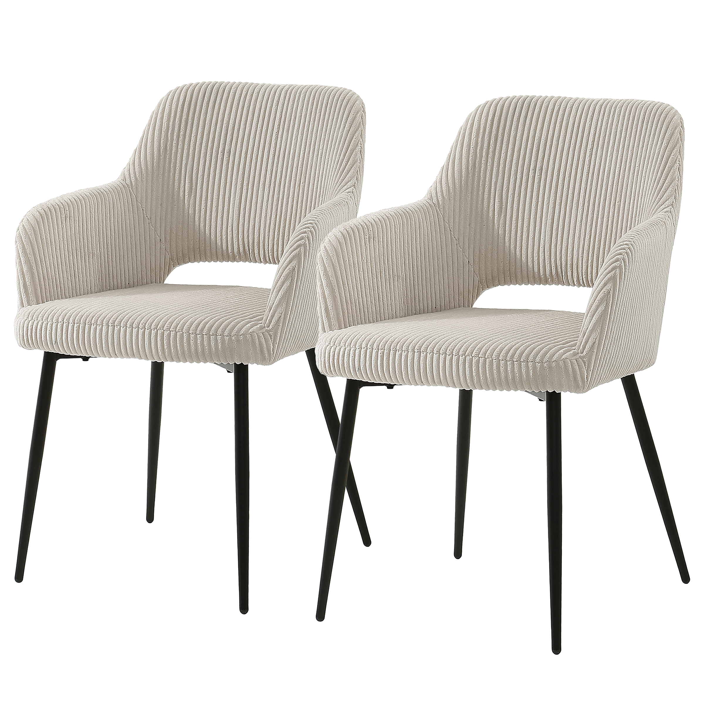 Shavi Armlehnenstuhl 2er-Set Taupe