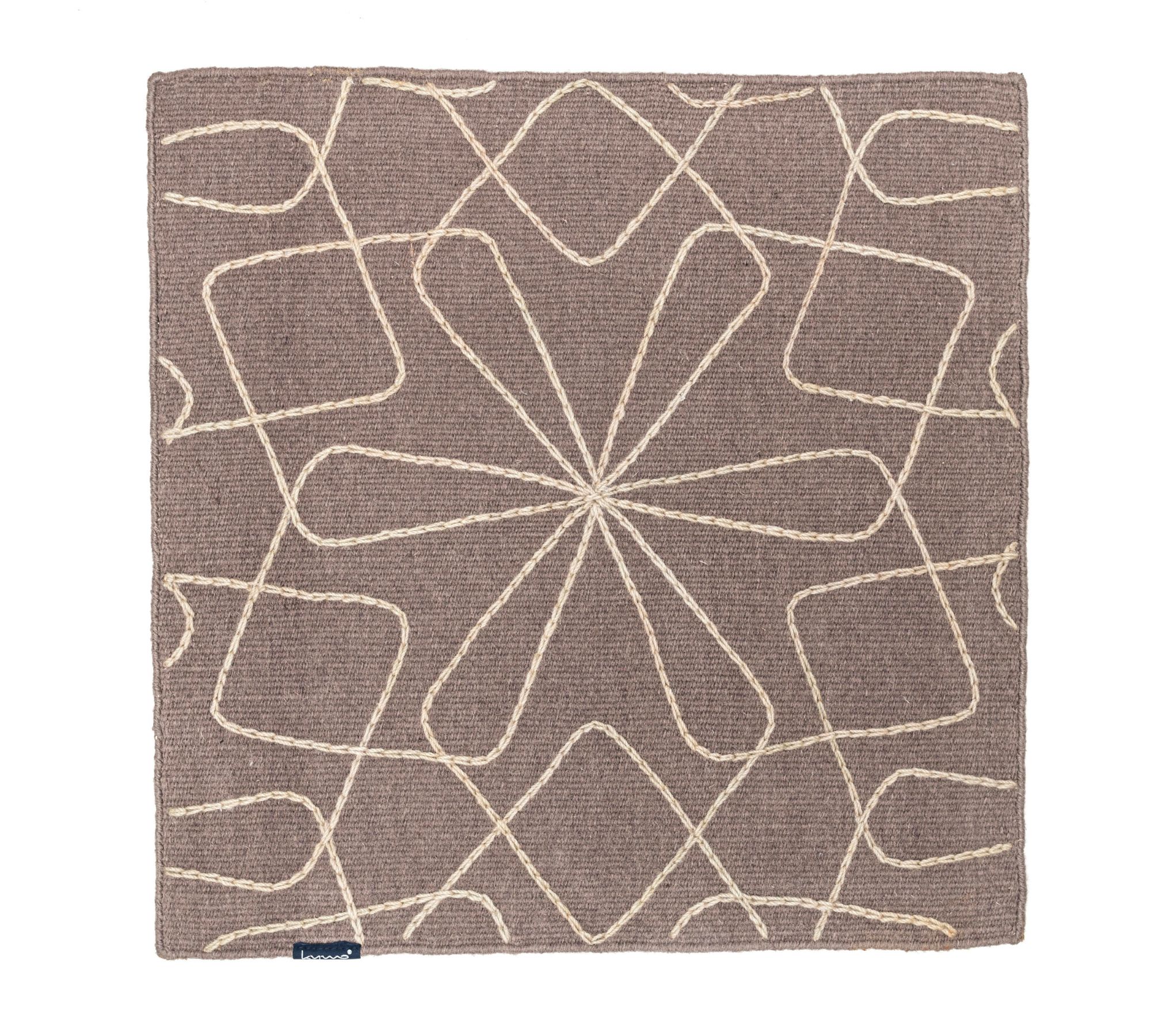 Kelim Motifs Infinity Rug Wool Brown 200 x 300 cm