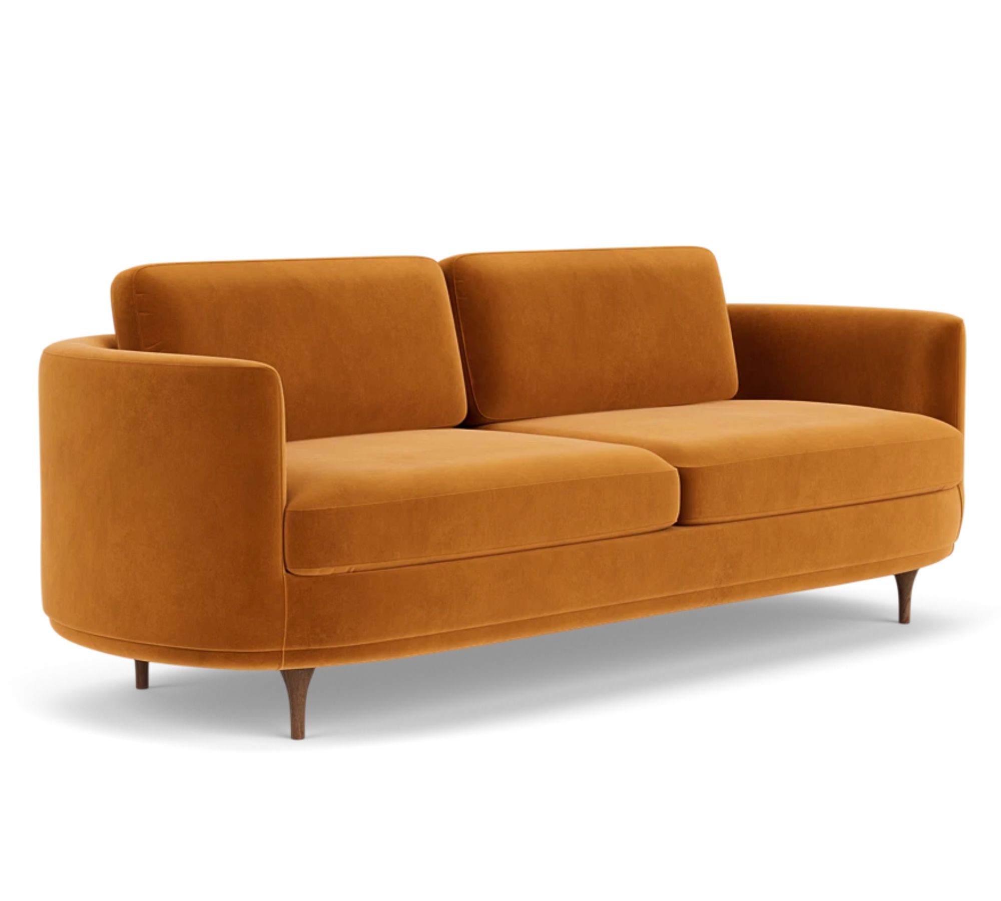 Elinor Sofa 3-Sitzer Velour Matt Amber