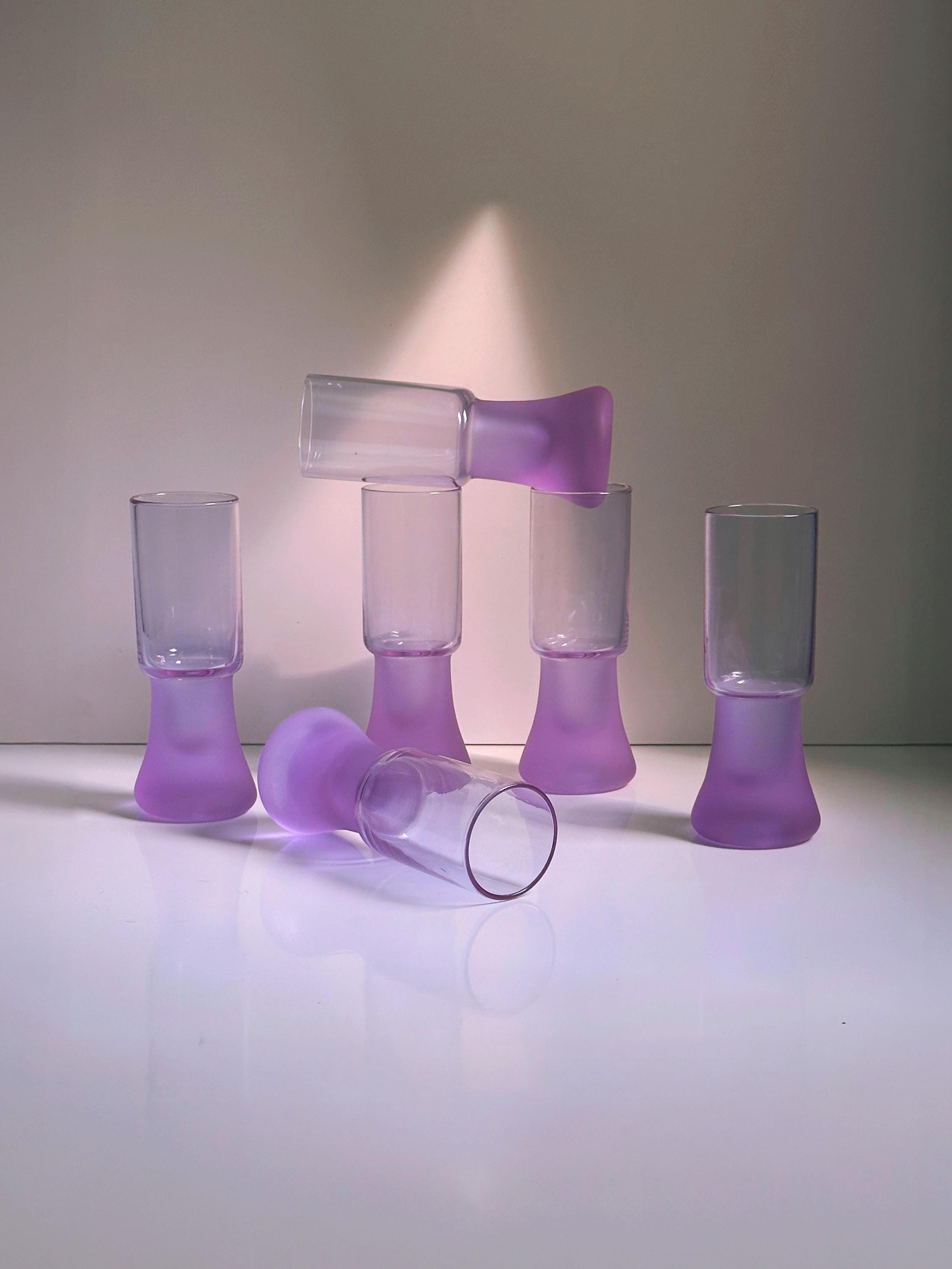 6x Vintage Drinking Glasses 1970s