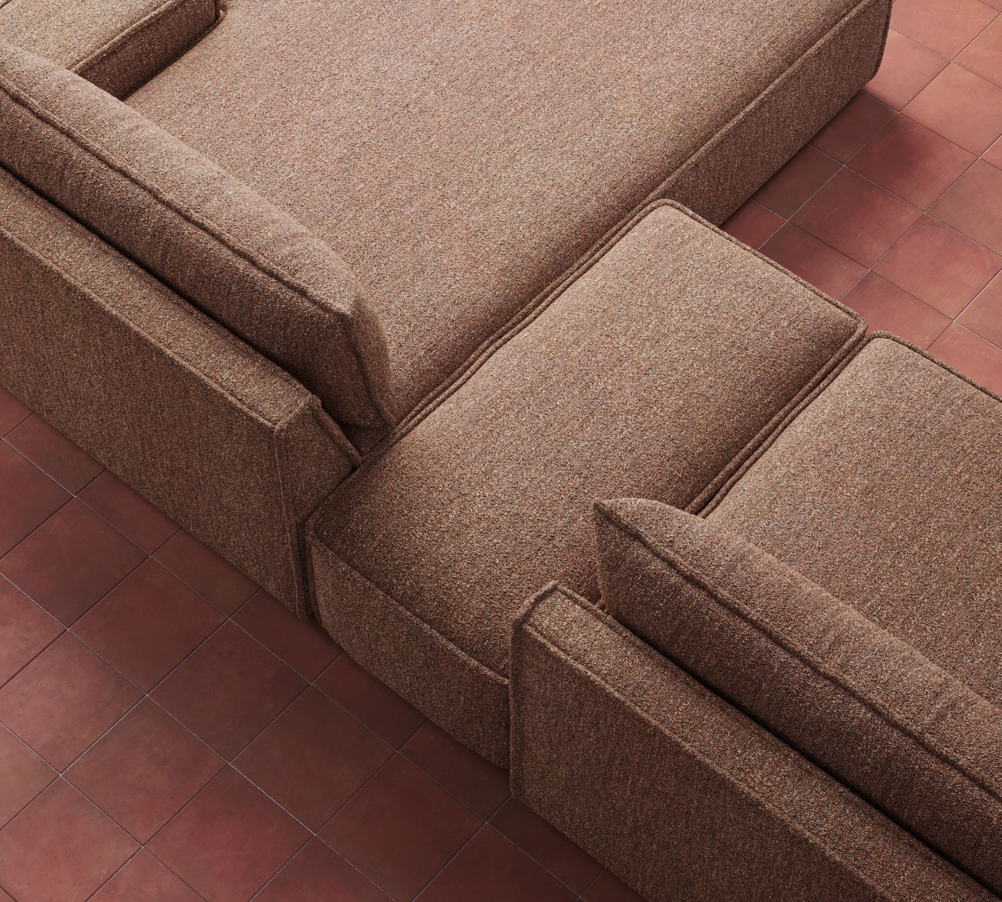 Daphne Fußhocker Modul Pebble Rust