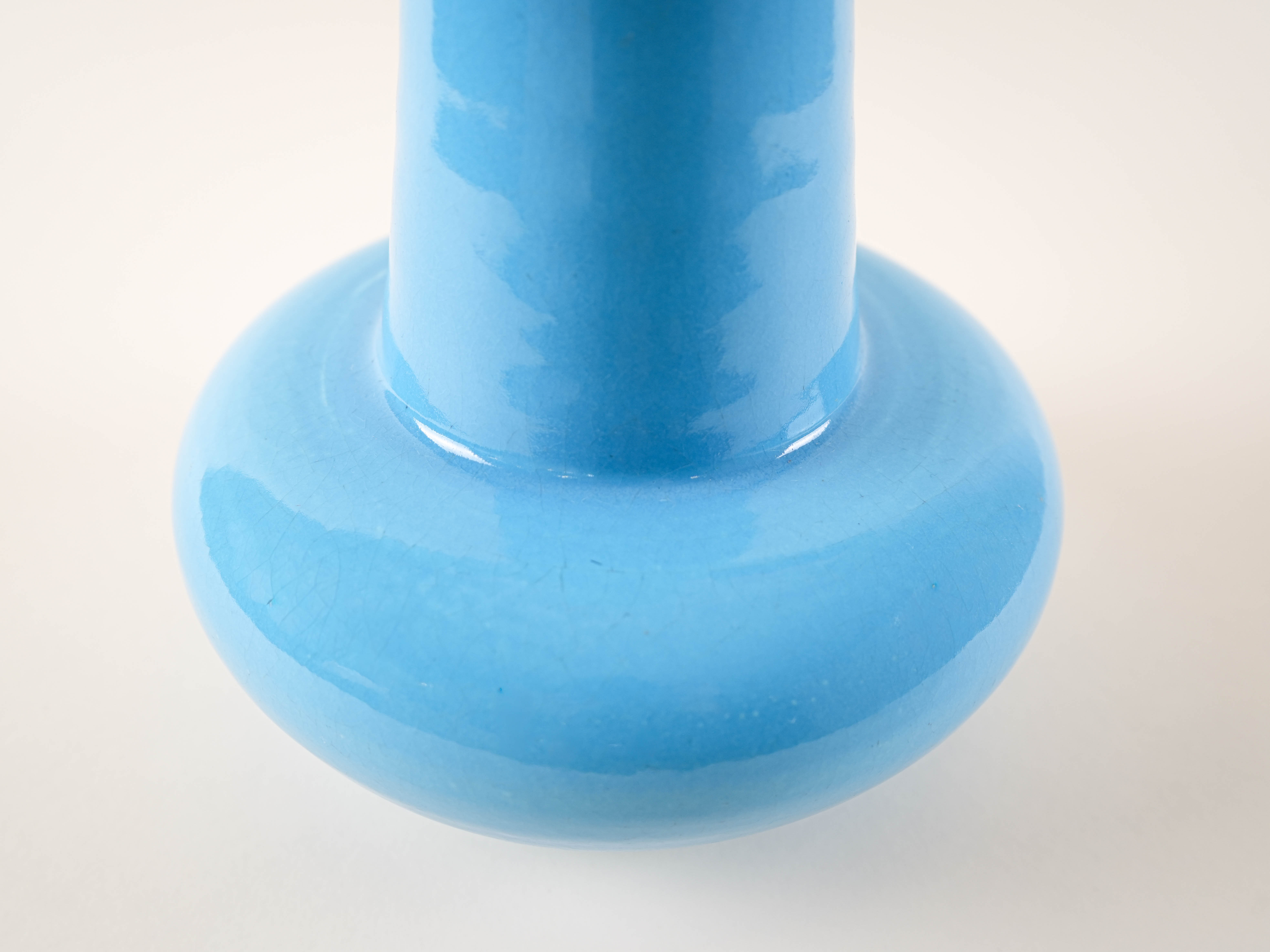 Keramikvase Blau1970er Jahre