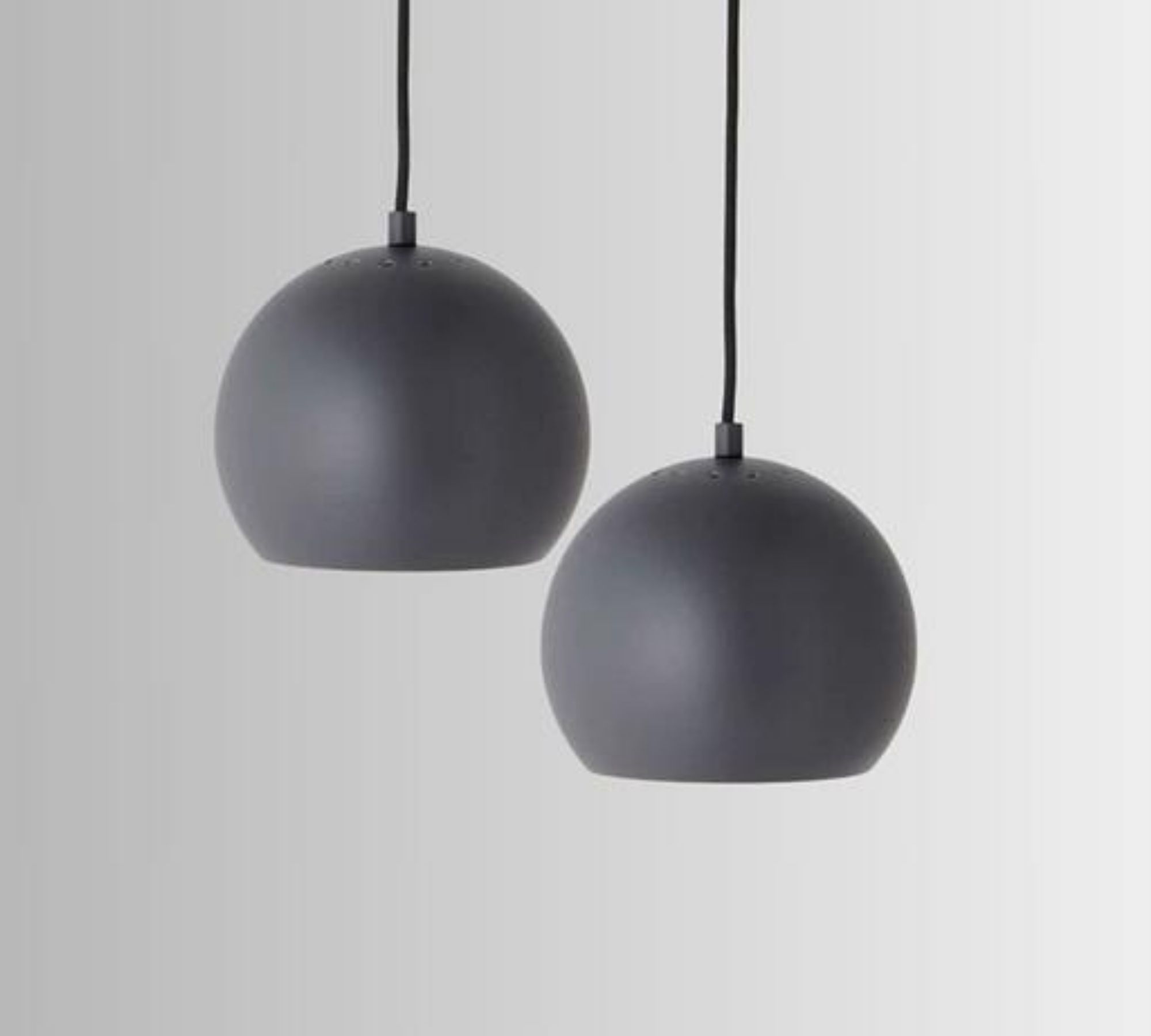 Ball pendant lamp dark grey Ø18cm