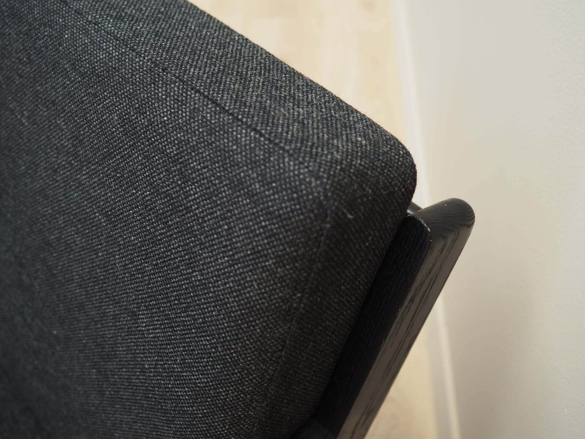 Sofa Textil Holz Schwarz 1960er Jahre