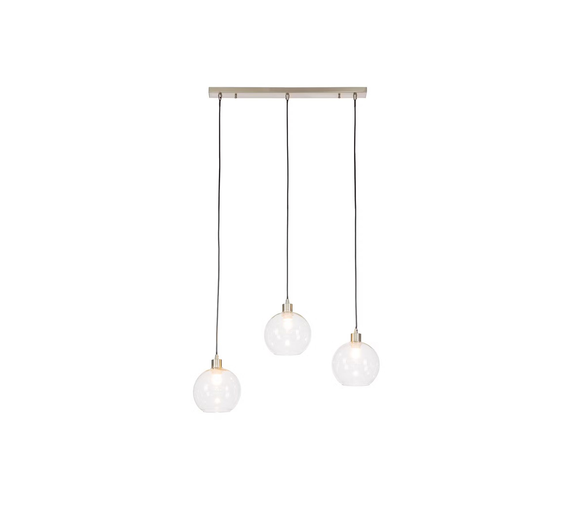 Pendant lamp Elven Glass / Iron 3-bulb