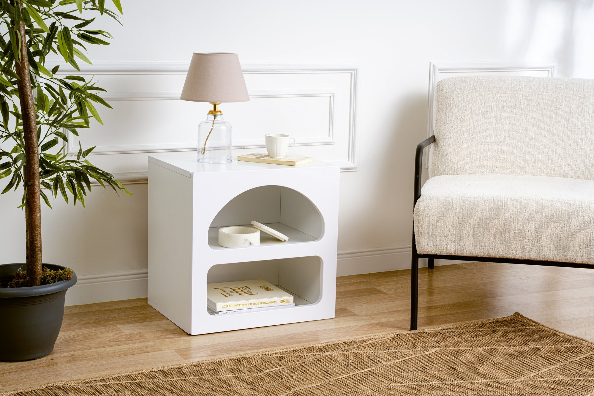 Lorin Nightstand White