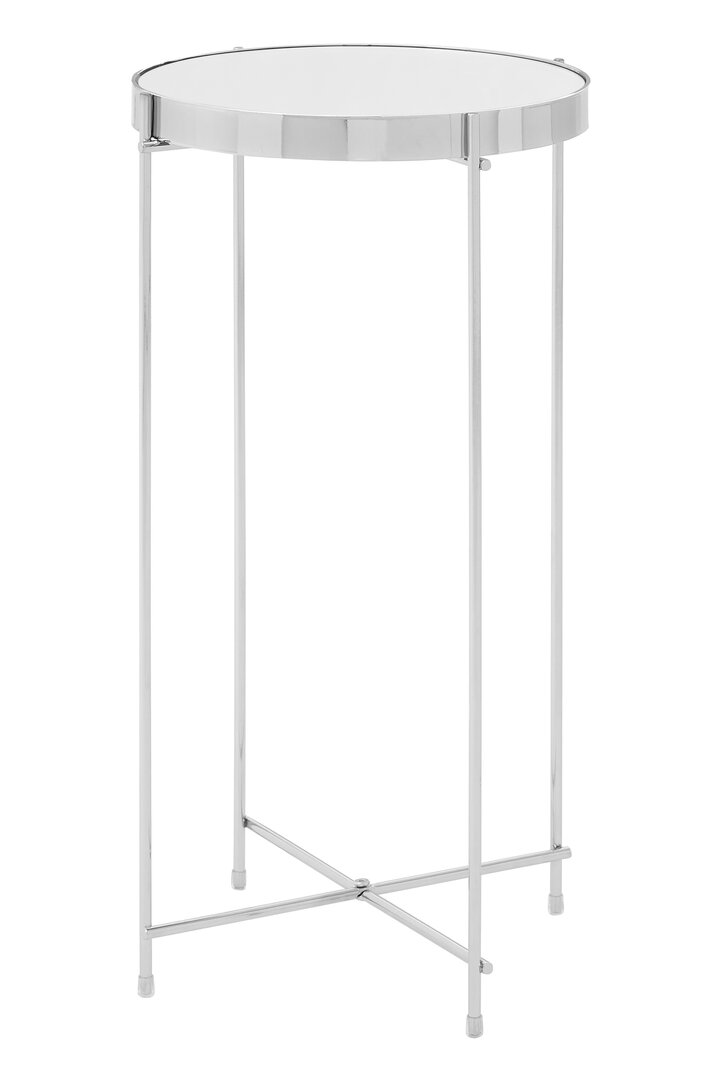 Allure Round High Side Table Iron Silver
