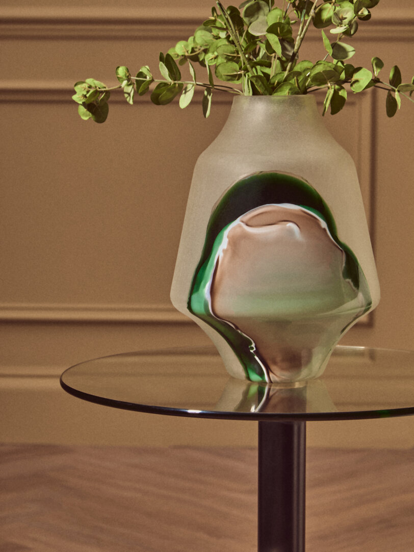 Oria Beistelltisch Edelstahl Eisen Metallic