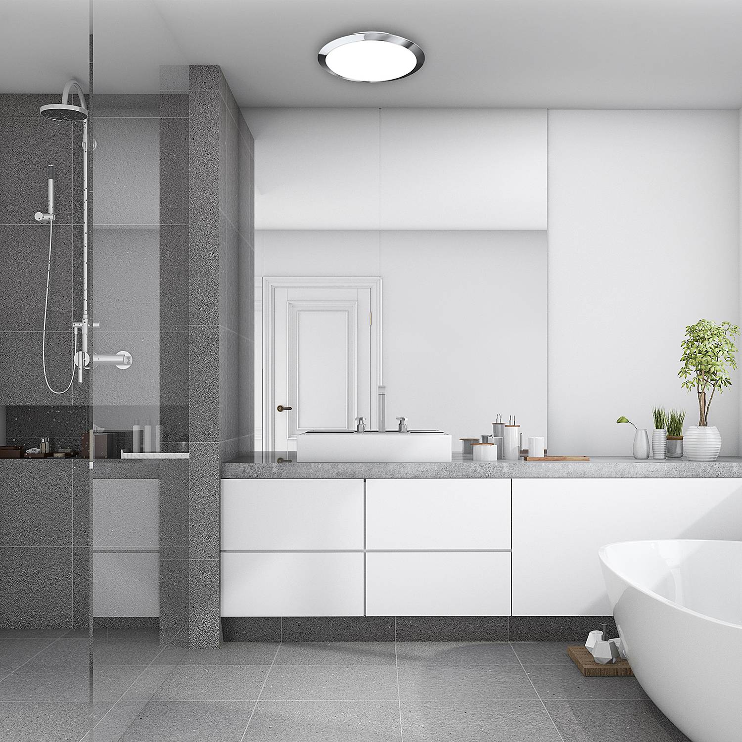 LED Ceiling Light Polypropylene 1-light