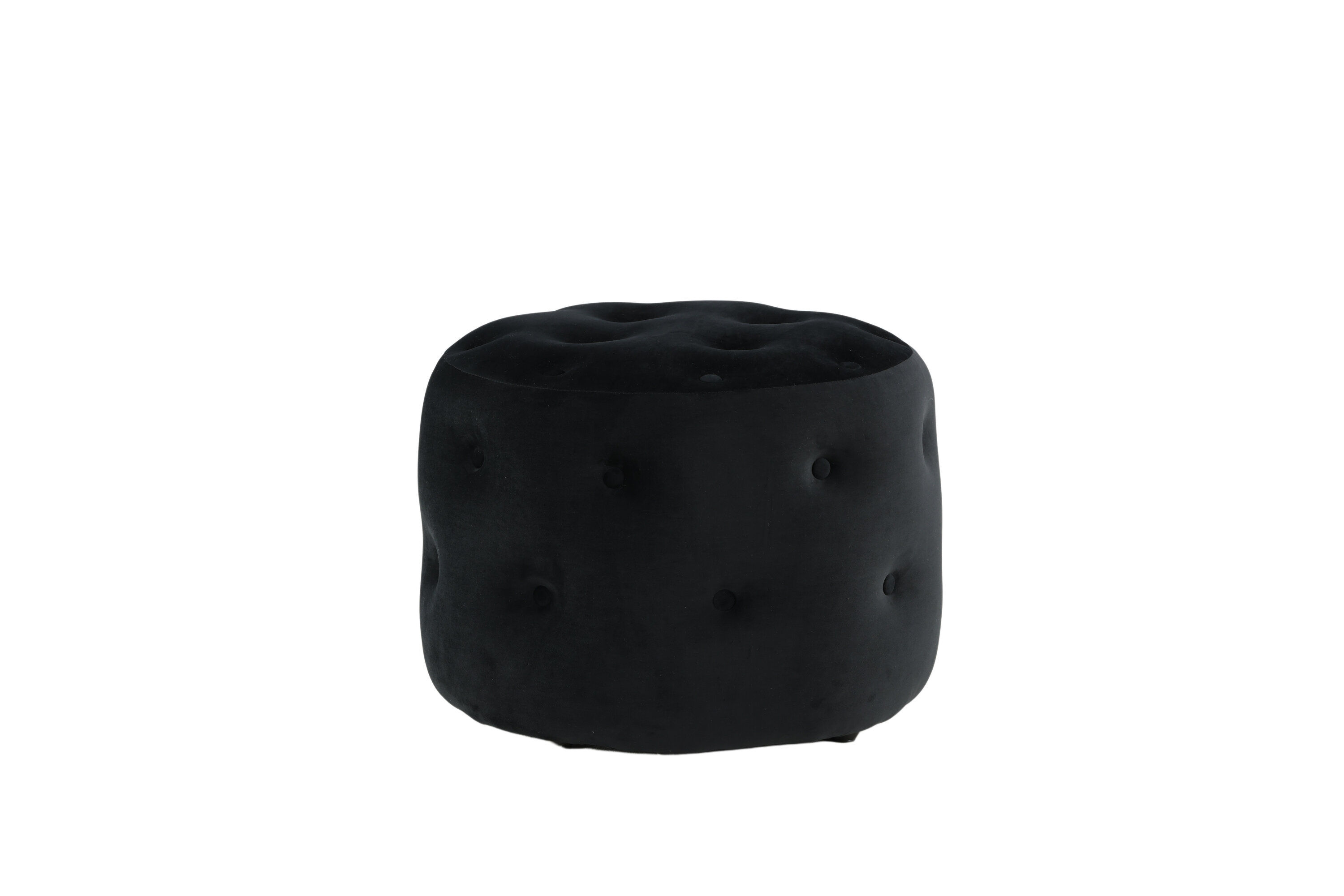 Benjamin Pouf Samt Schwarz