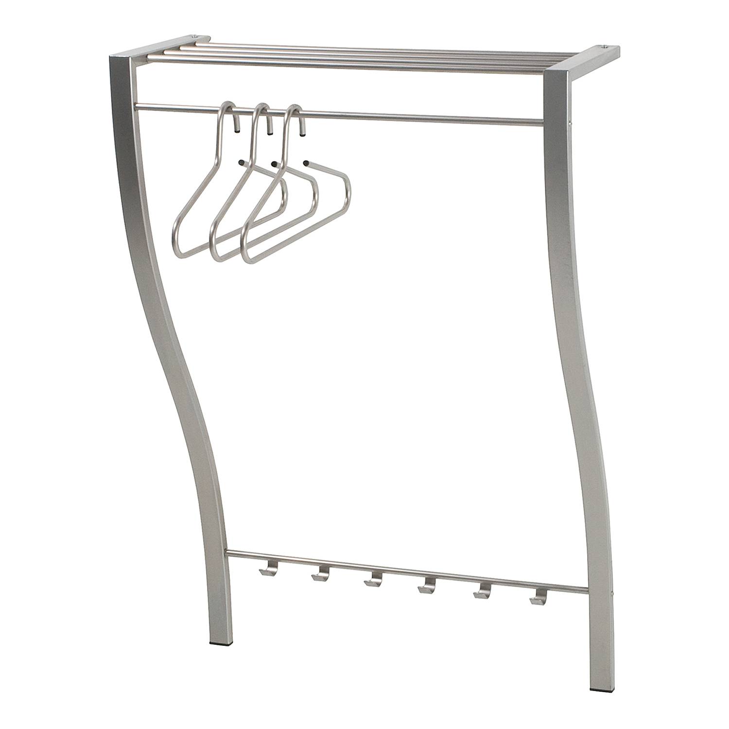 Wandgarderobe Spezzato Metall Silber