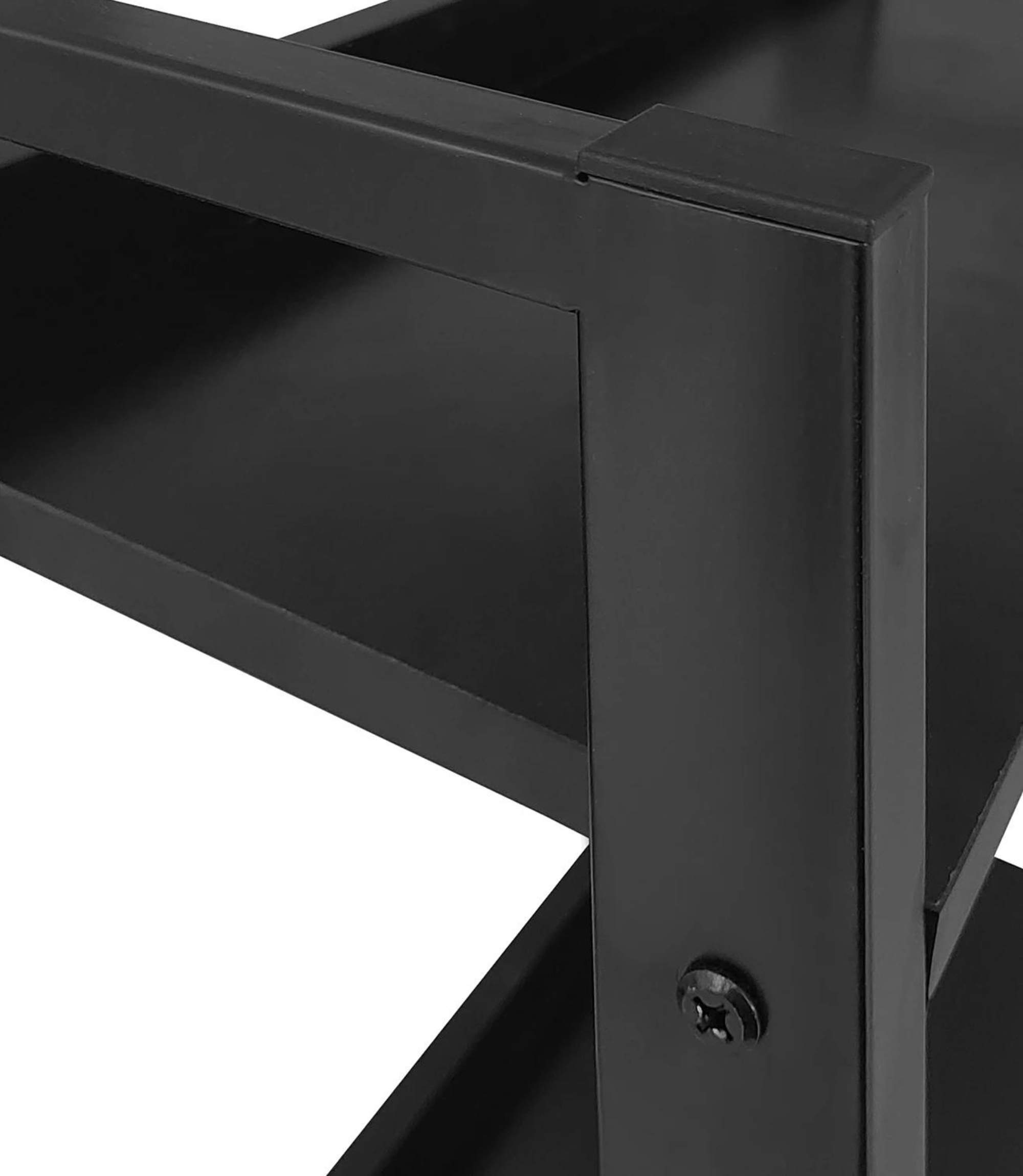 Regal Holz Metall Schwarz