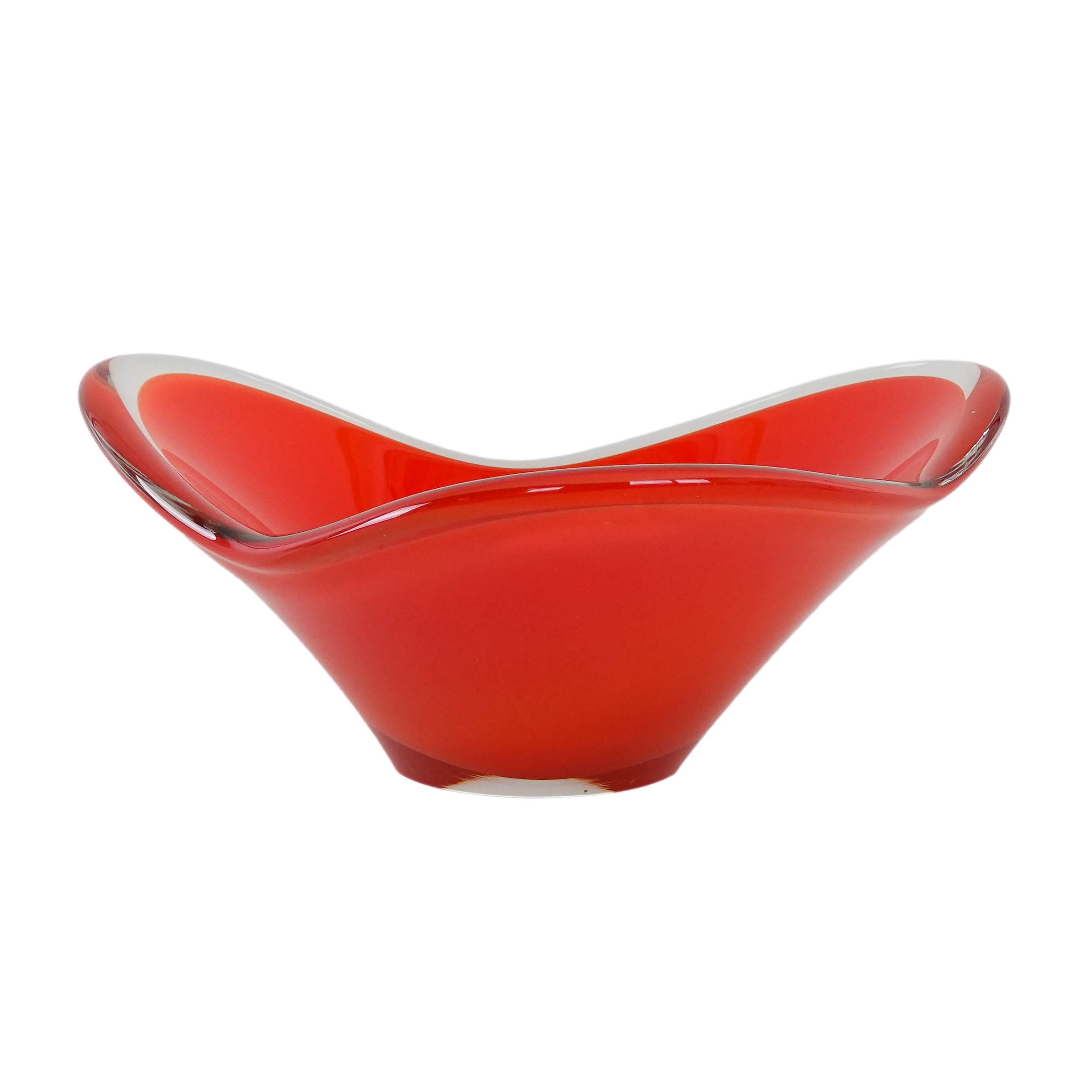 Plate Murano glass Red 1960s
