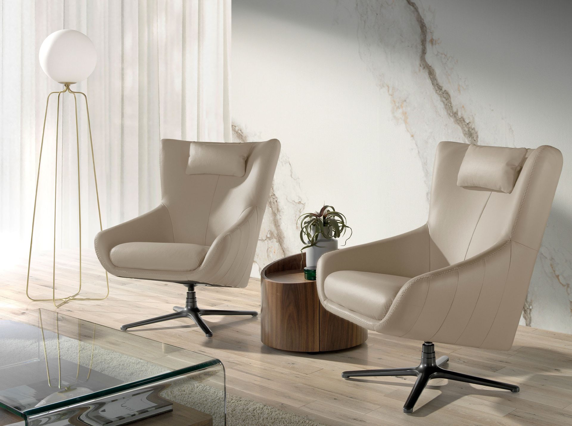 Comodino Marrone  Ø 53cm