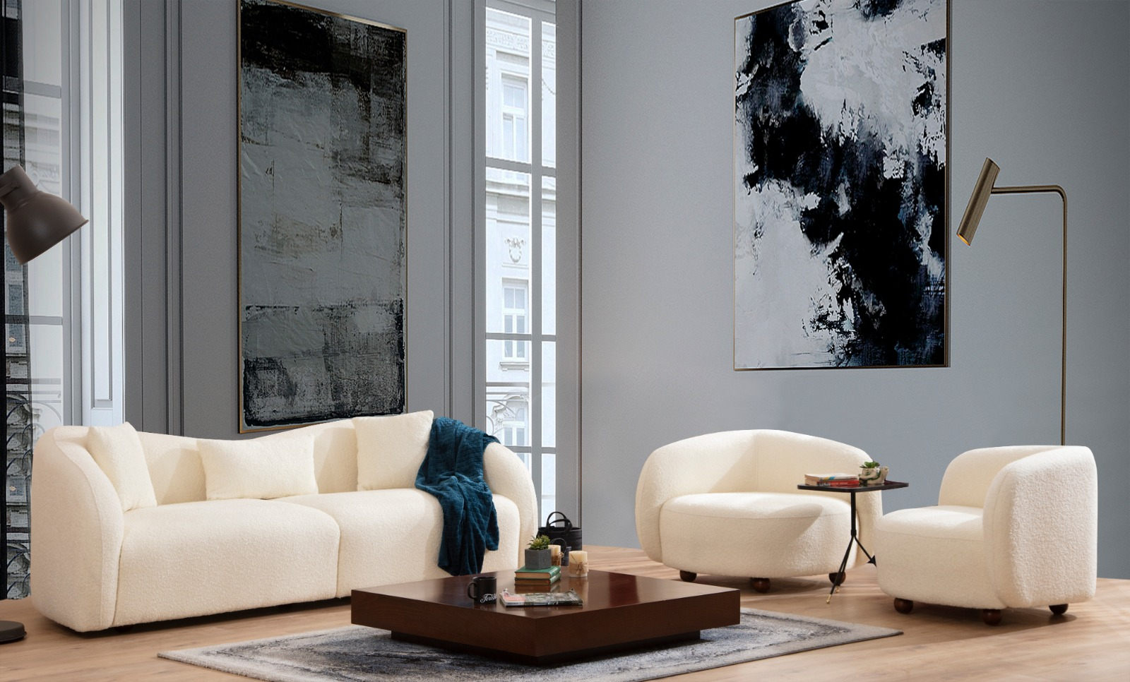 Divano Venedik 3 posti Crema