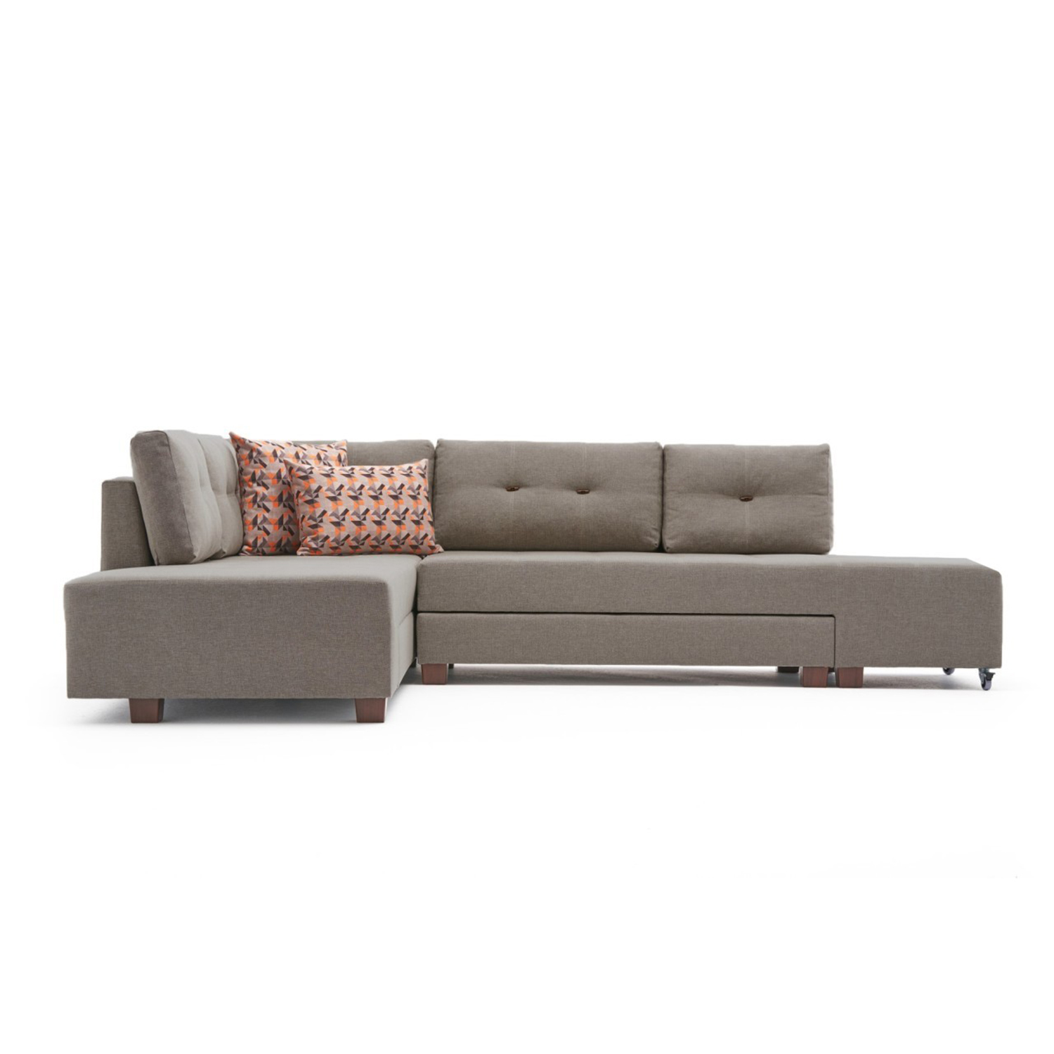 Manama Eckschlafsofa Links Cremefarbig