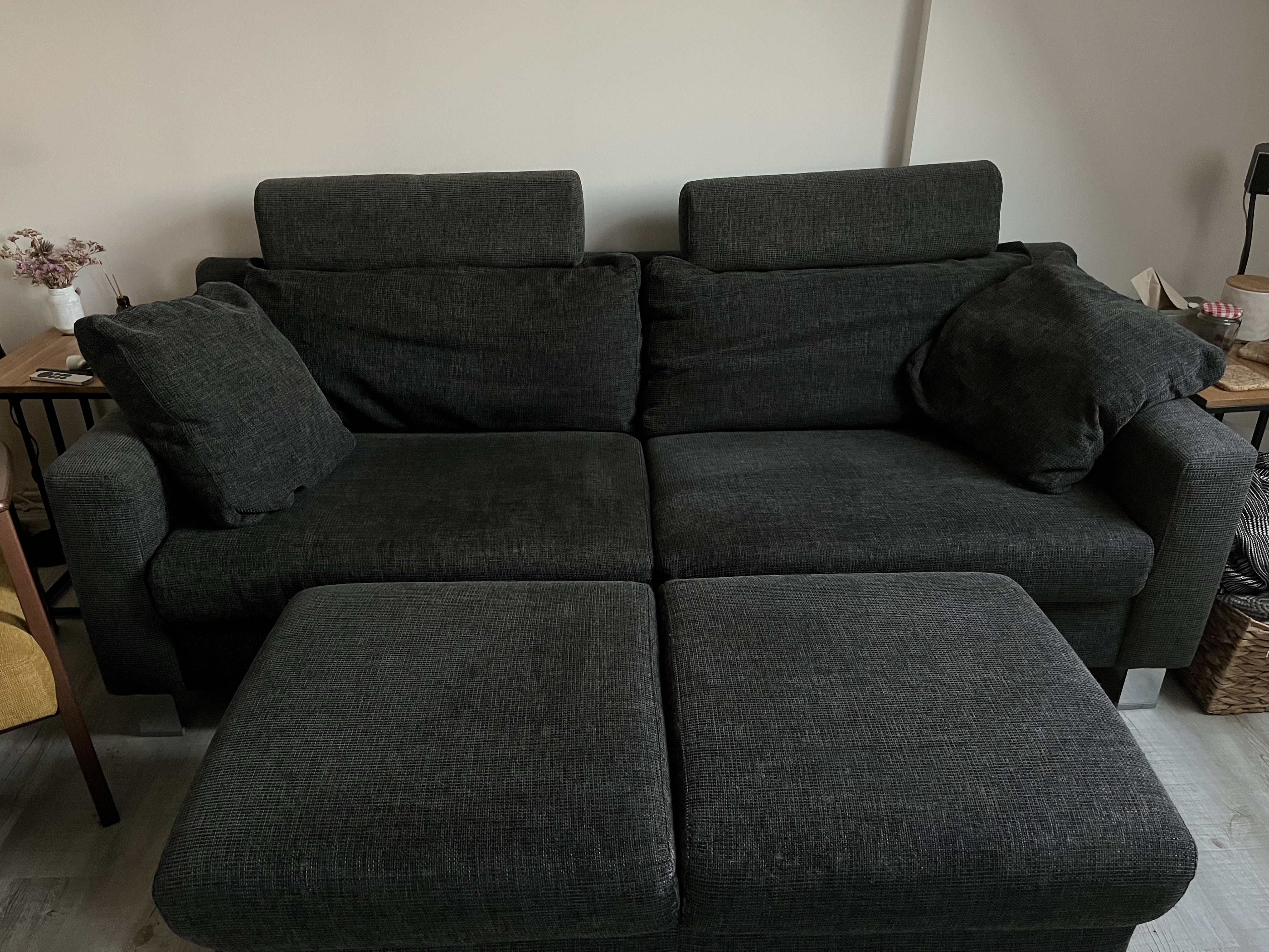 Sofa 2-Sitzer Dunkelgrau