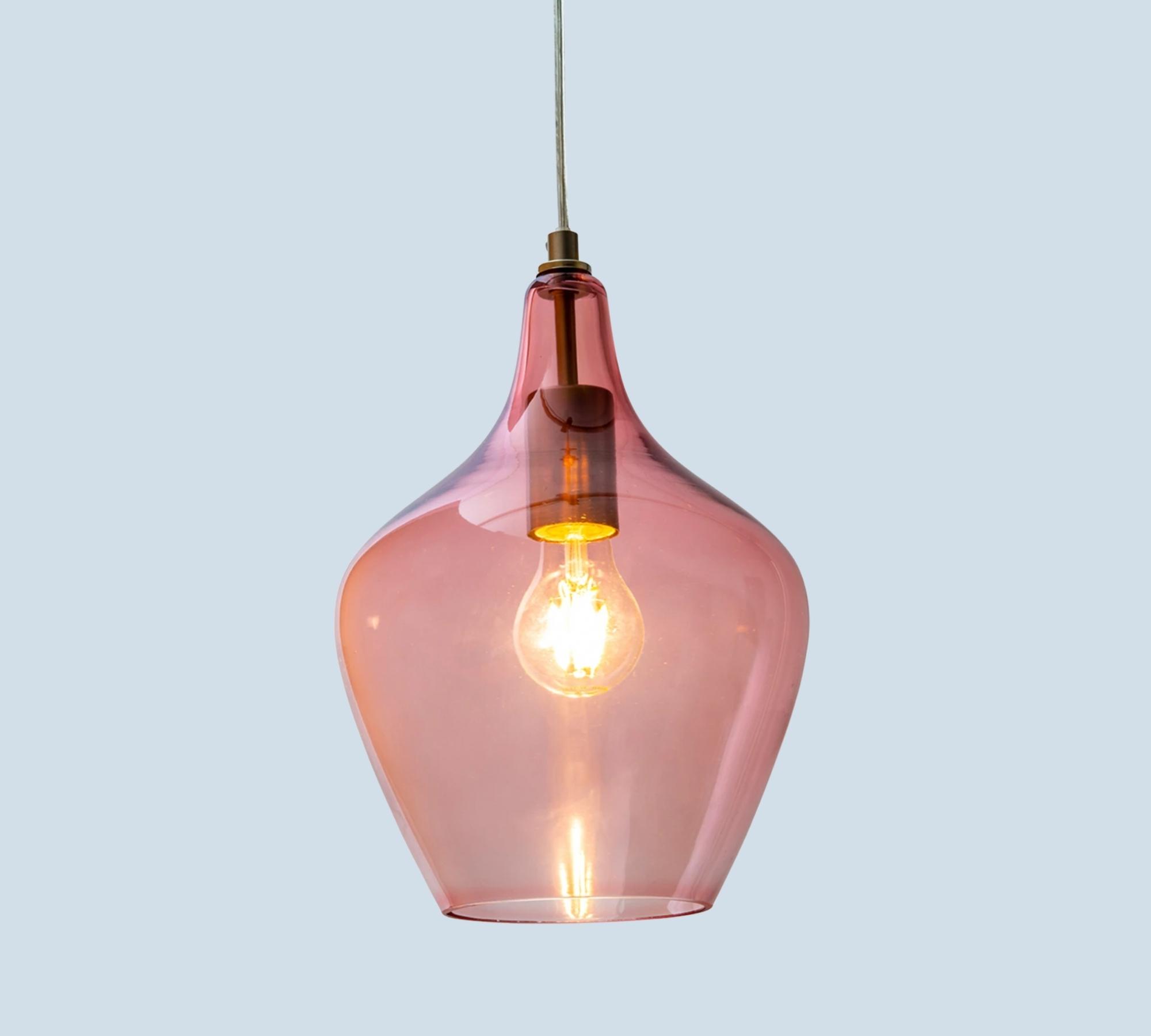 1-flammige Pendelleuchte Babyrosa
