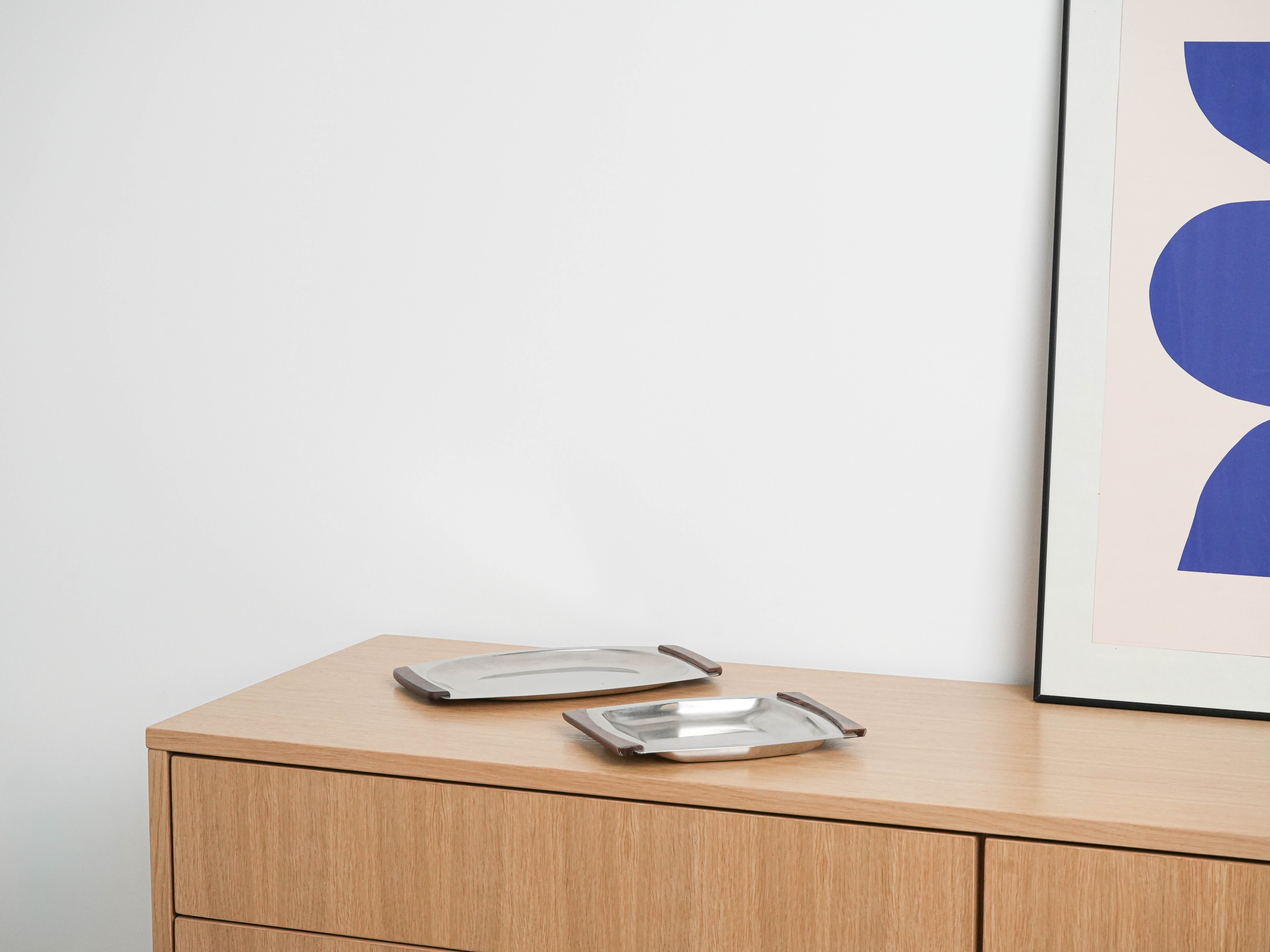 Stainless steel tray 1970s