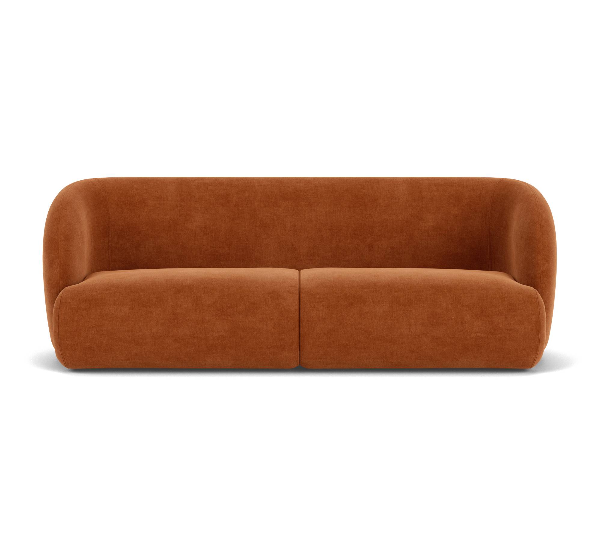 Design-Award-Winning Paula Sofa 3-Sitzer Moss Rust