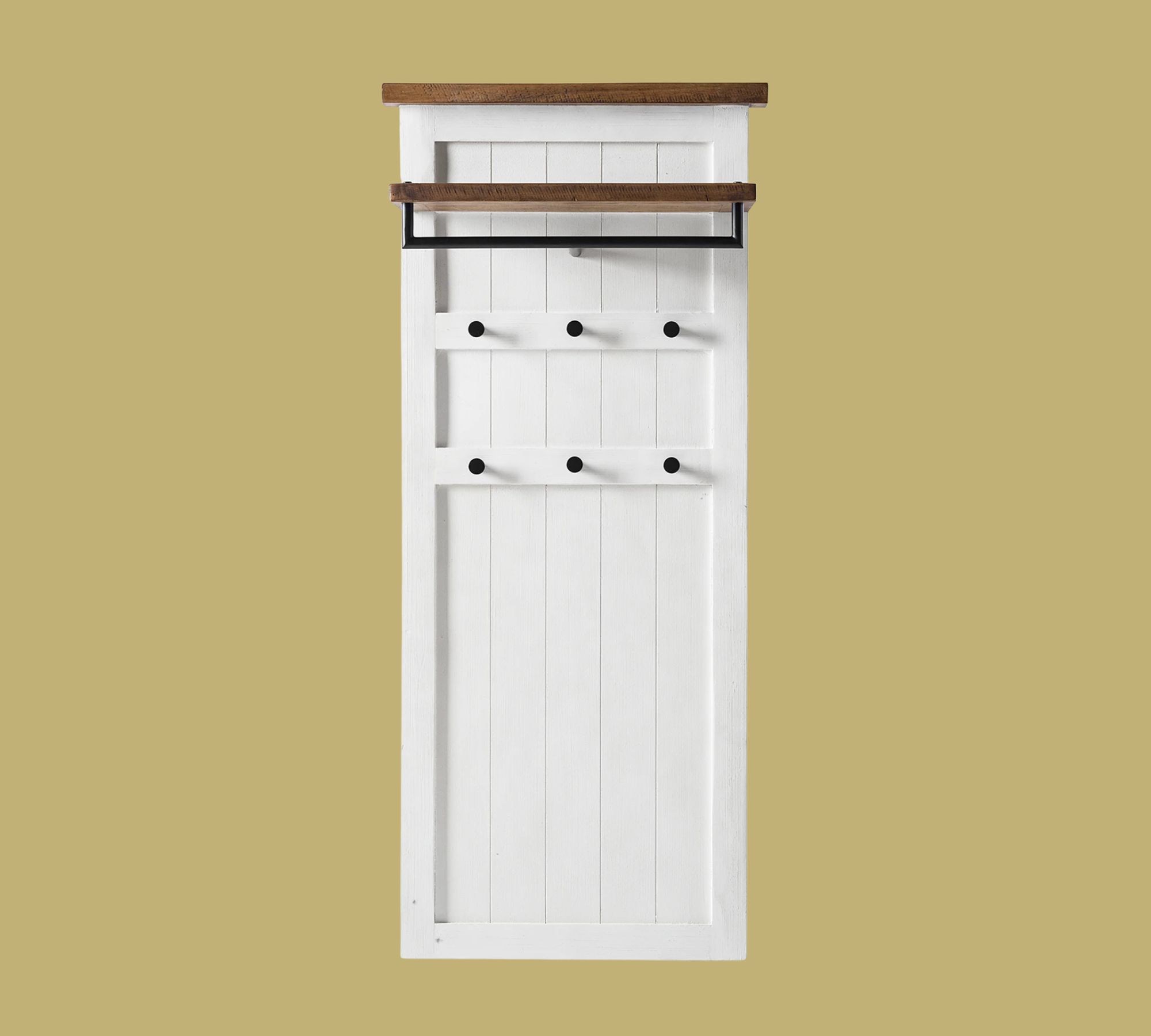 Wandgarderobe Massivholz Weiß