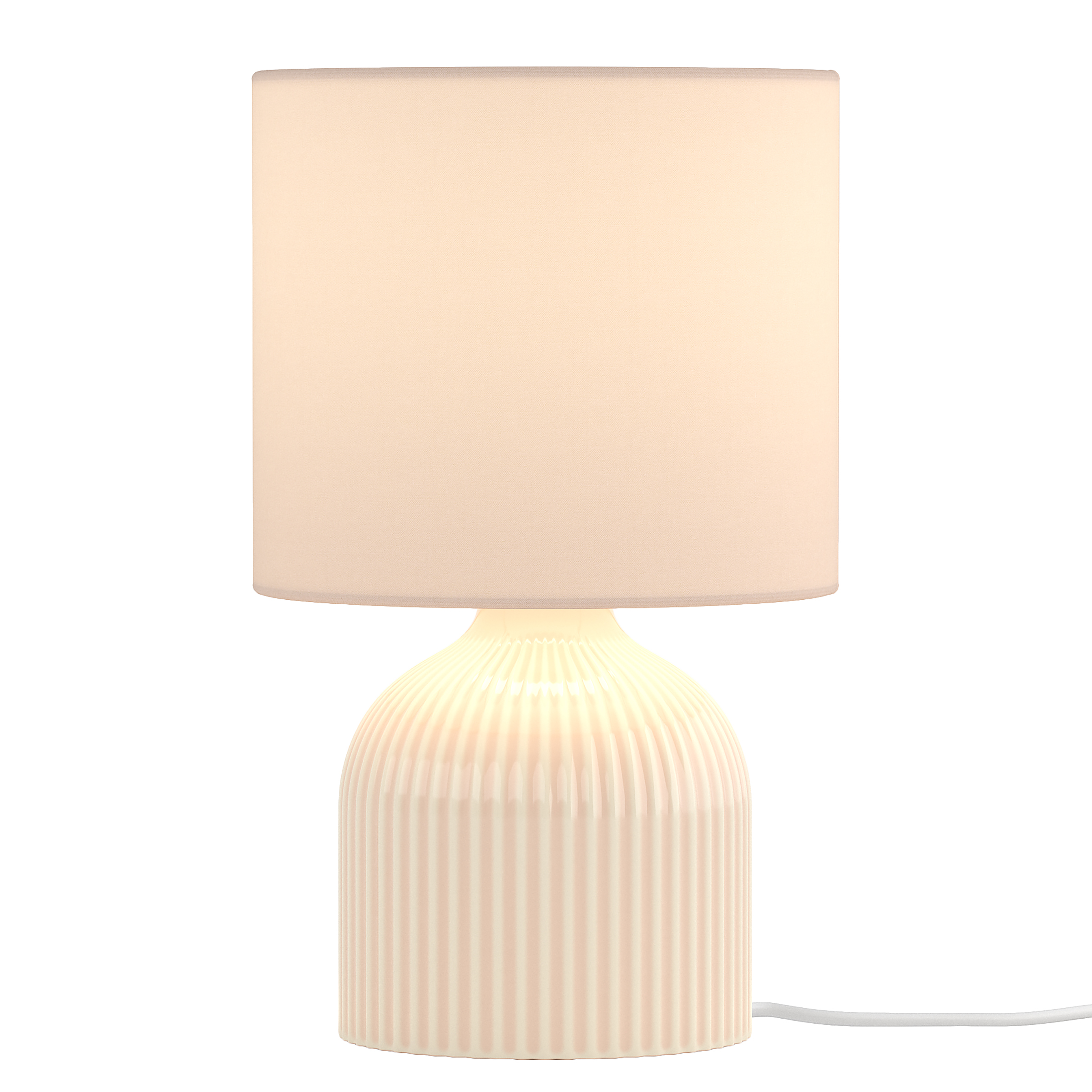 1-Flammig Uvaro Tischleuchte Frottee Keramik Rosa