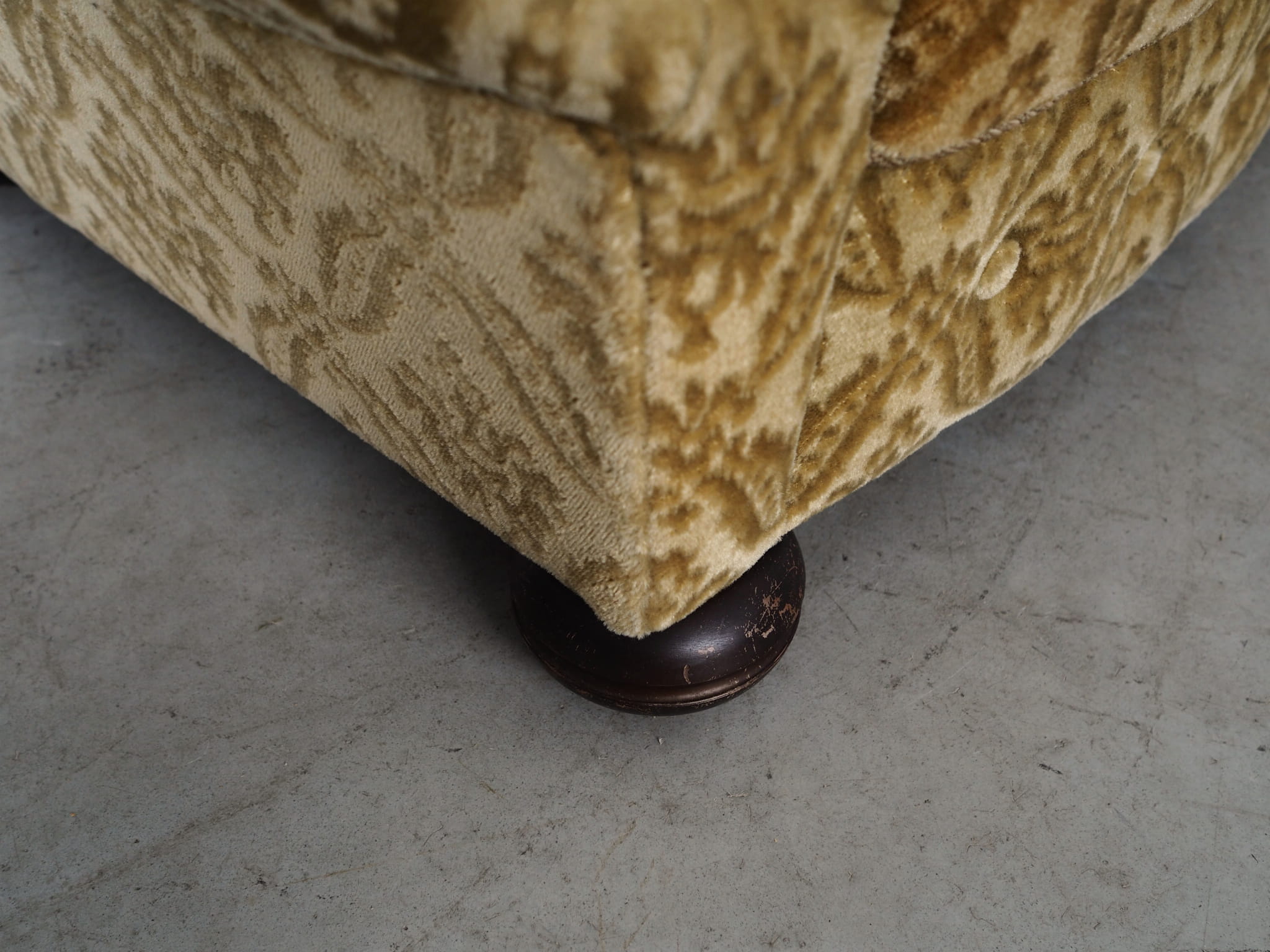 Sessel Textil Holz Gelb 1960er Jahre