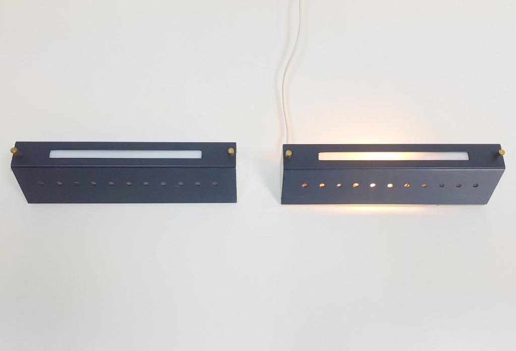 2x Wandlampe Metall Acrylglas